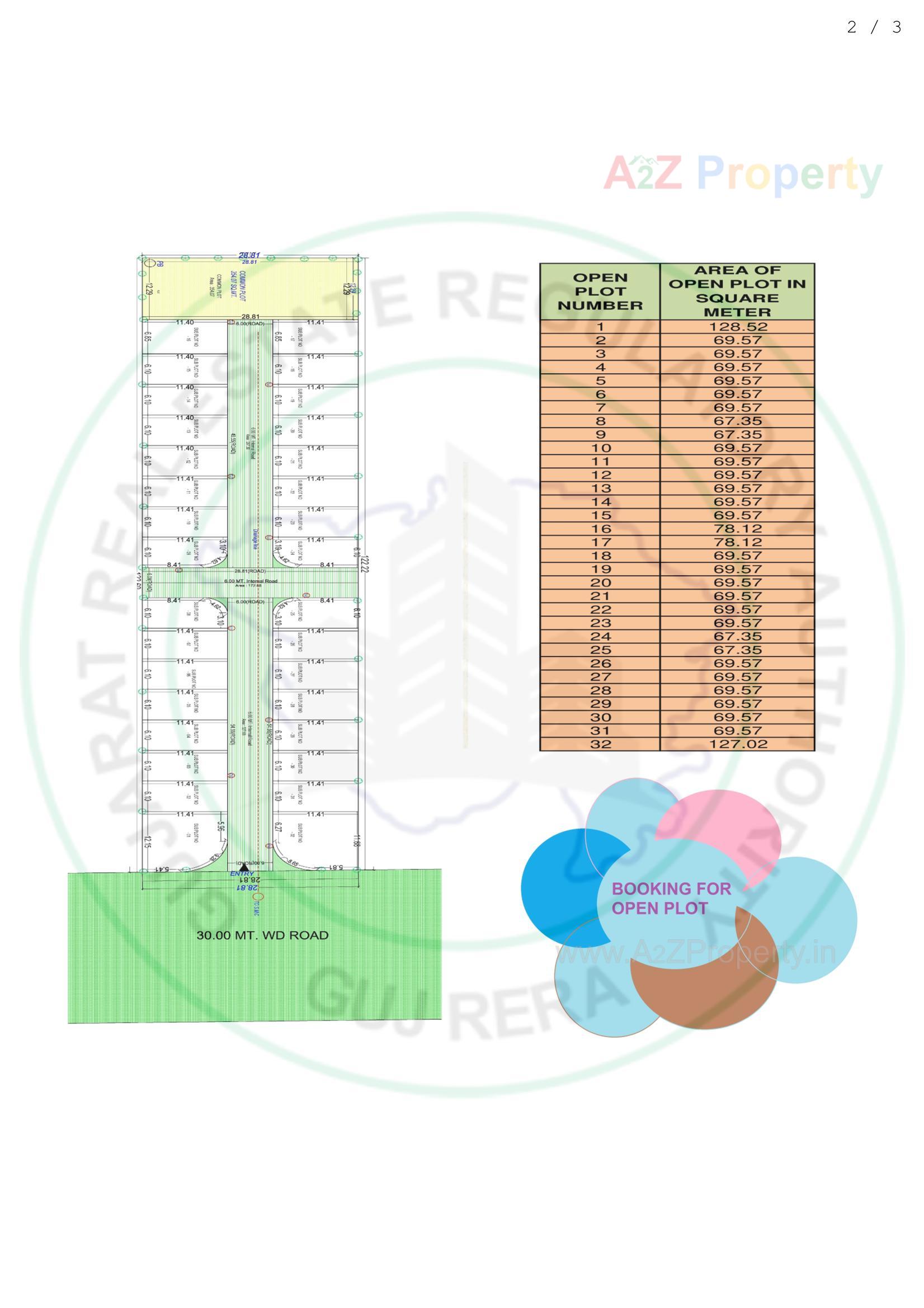 Layout of real estate project Akshar Bunglows located at Khadsad, Surat, Gujarat