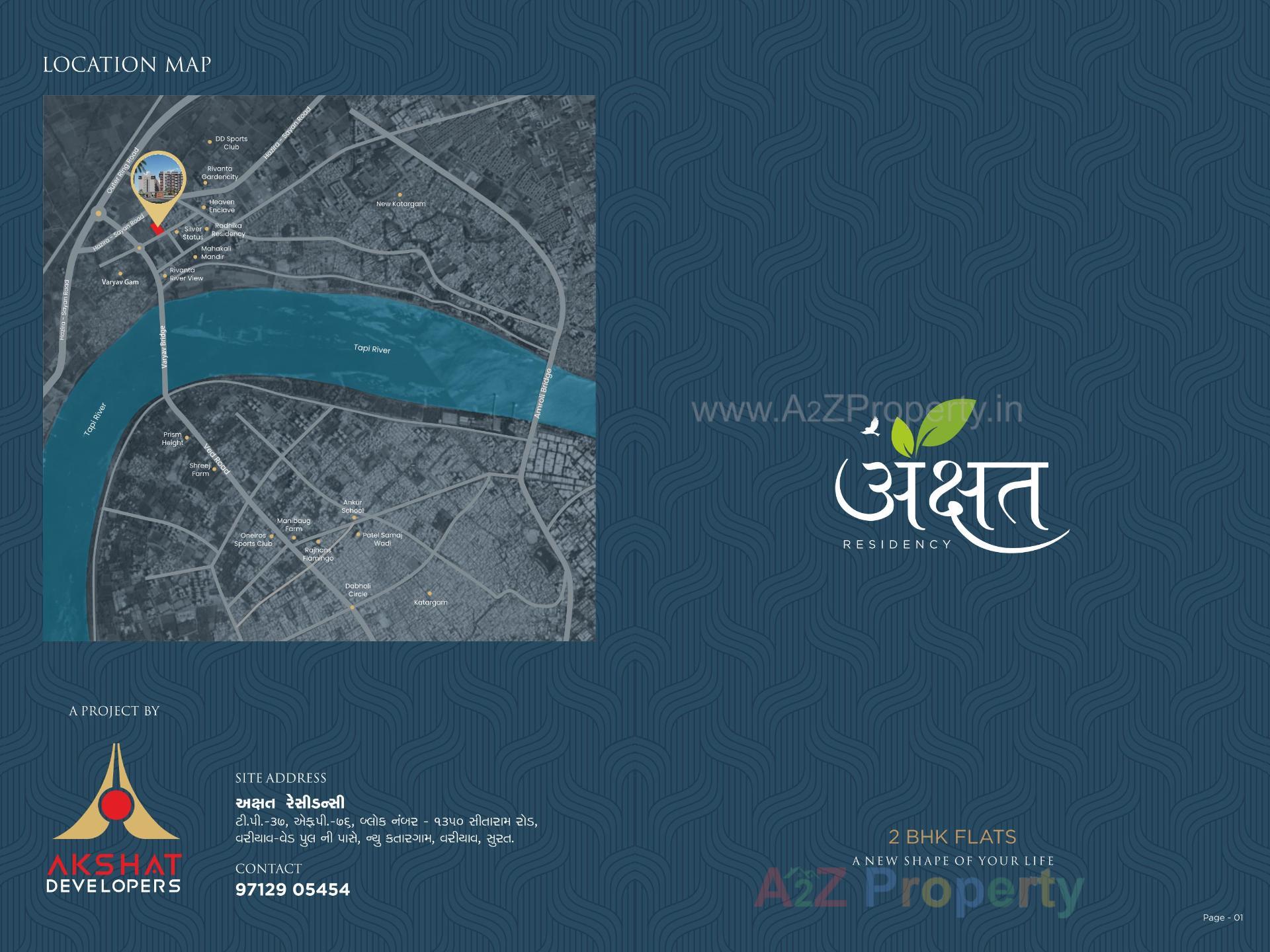  of real estate project Akshat Residency located at Variyav, Surat, Gujarat