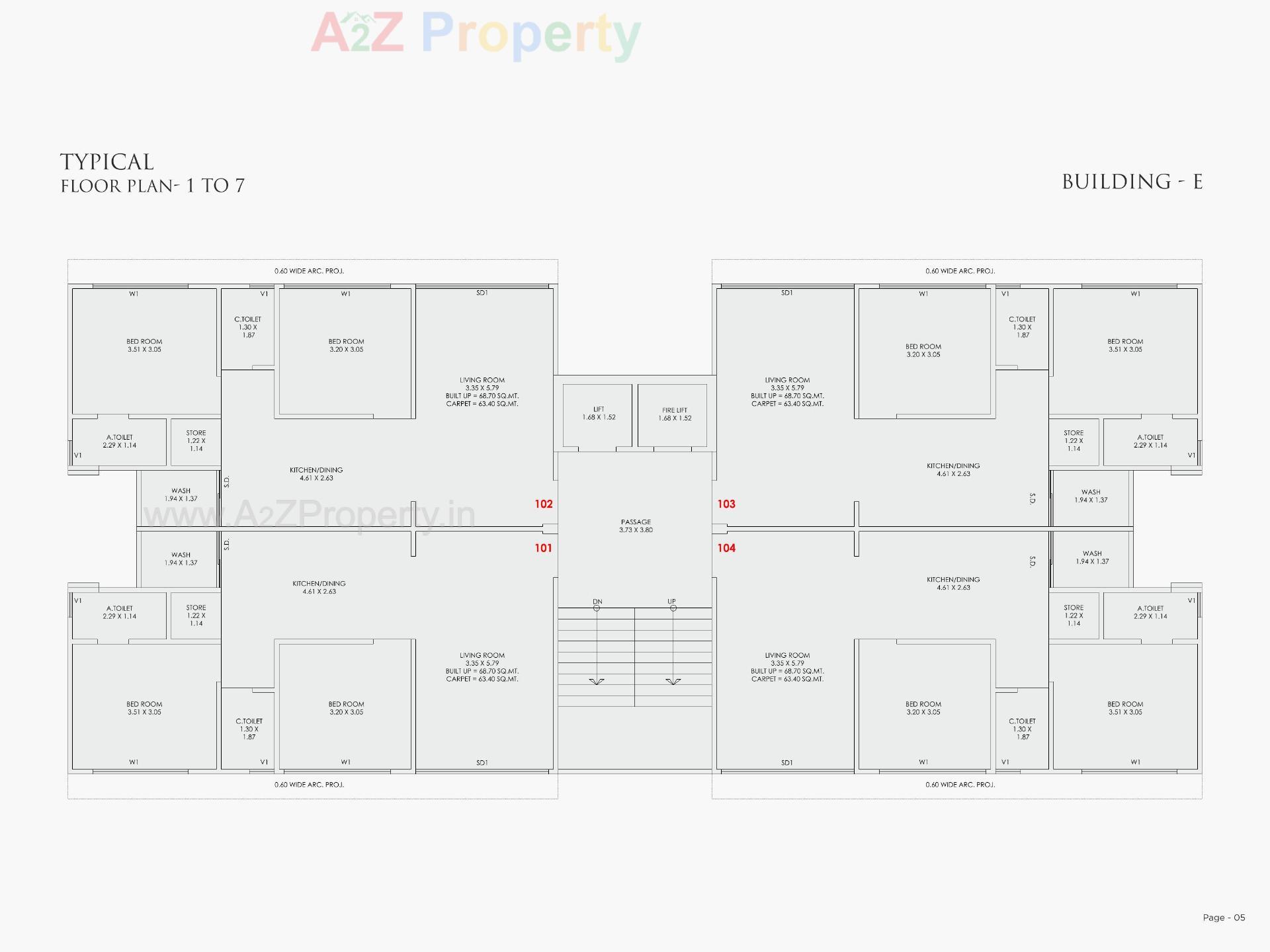 Layout of real estate project Akshat Residency located at Variyav, Surat, Gujarat