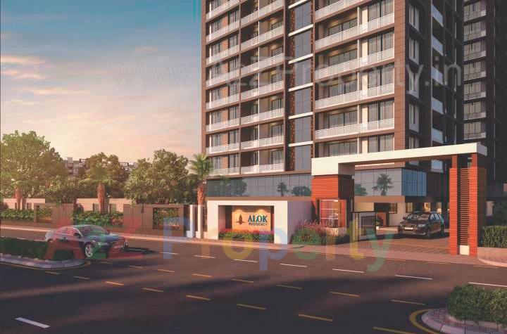 3D Elevation of real estate project Alok Residency located at Varachha, Surat, Gujarat