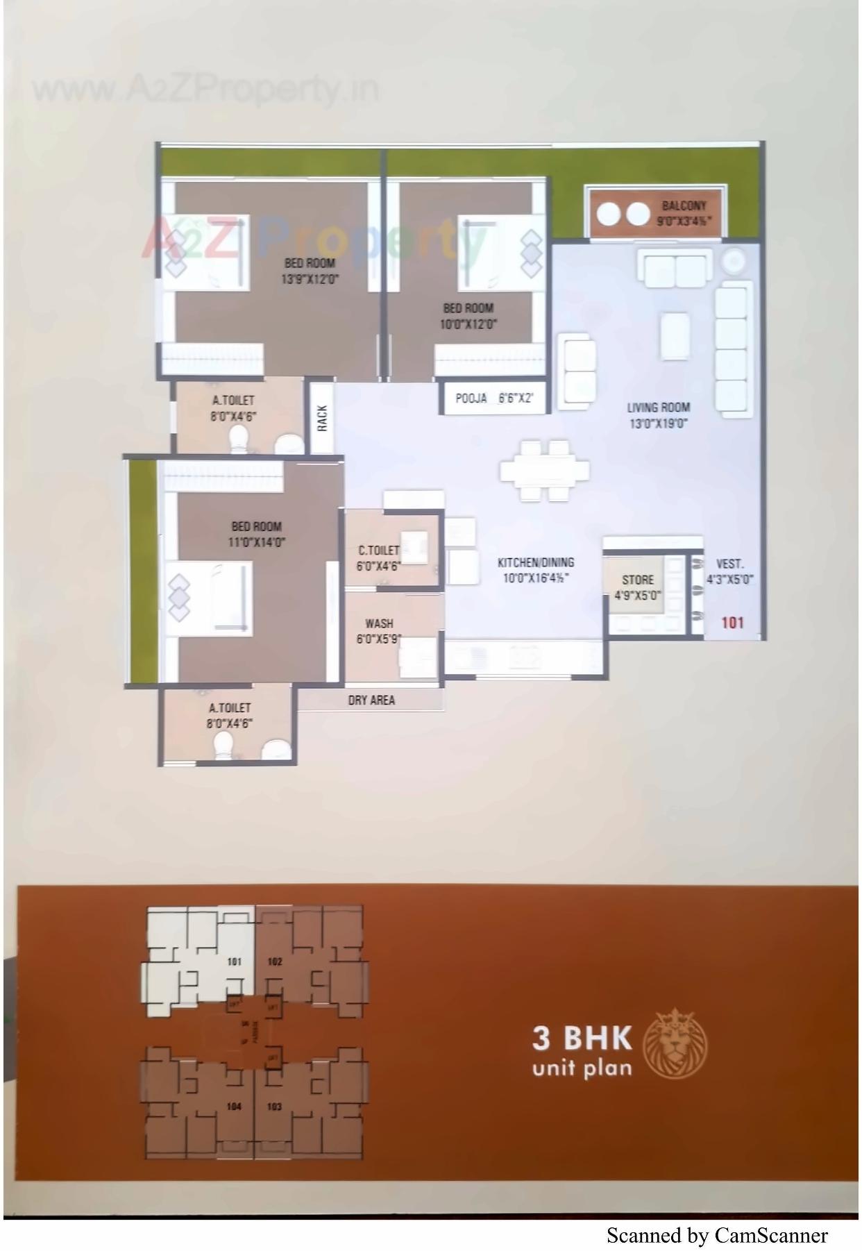 Layout of real estate project Alpha Seasons located at Varachha, Surat, Gujarat