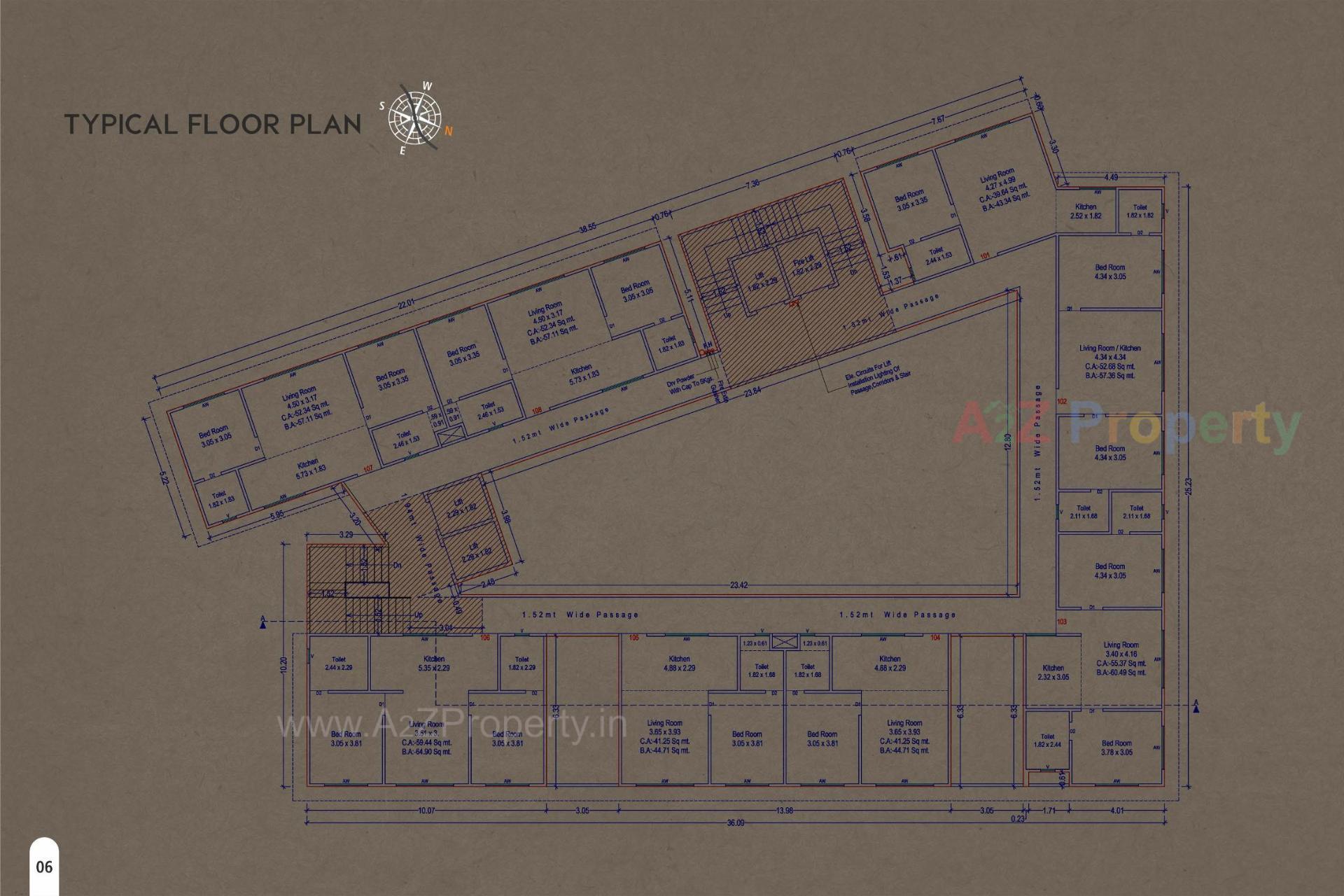 Layout of real estate project Altarius located at Dumas, Surat, Gujarat
