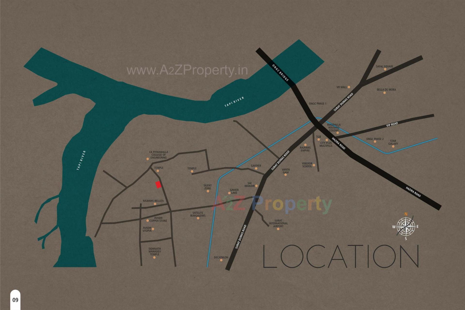  of real estate project Altarius located at Dumas, Surat, Gujarat