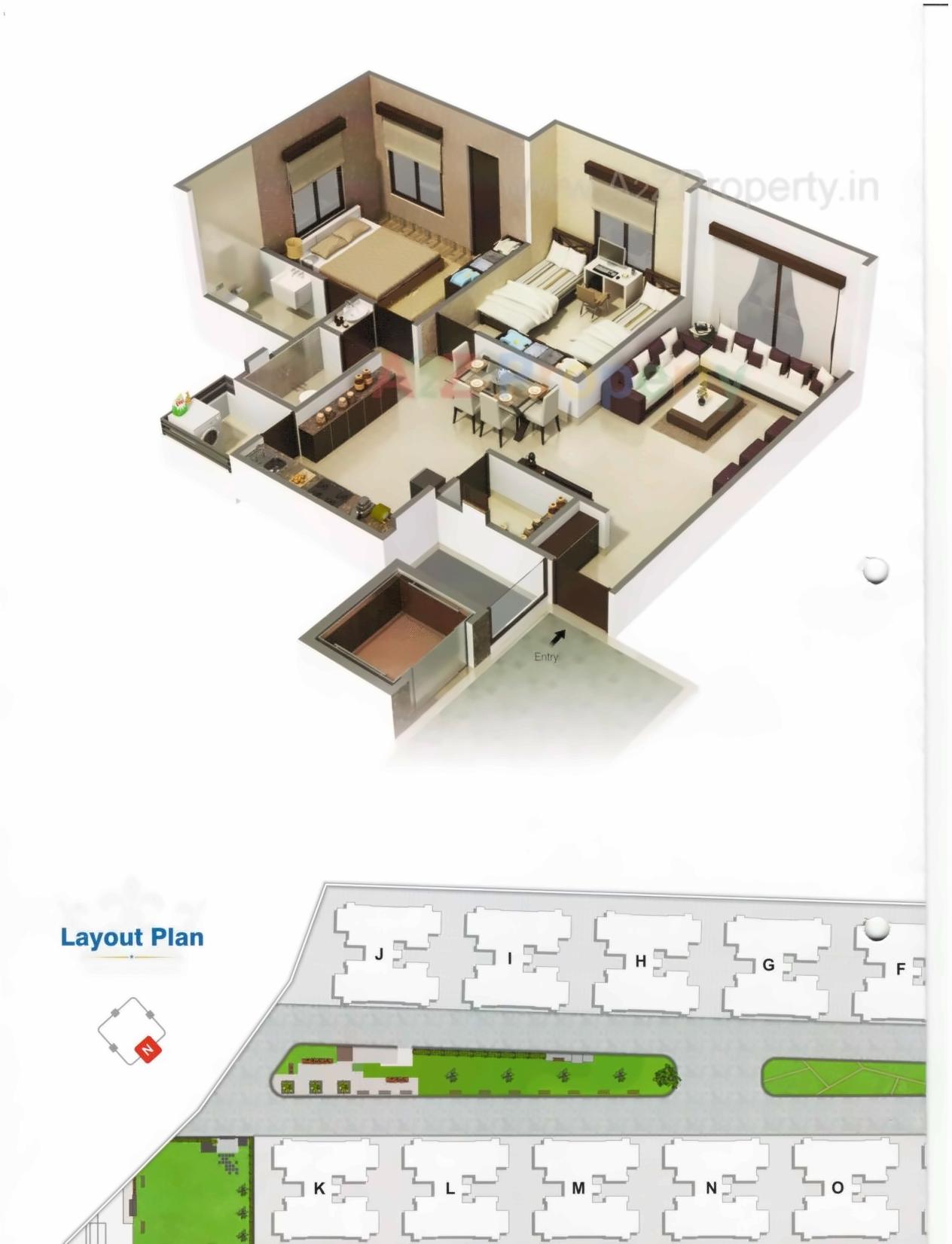 Layout of real estate project Amber Palace located at Kamrej, Surat, Gujarat