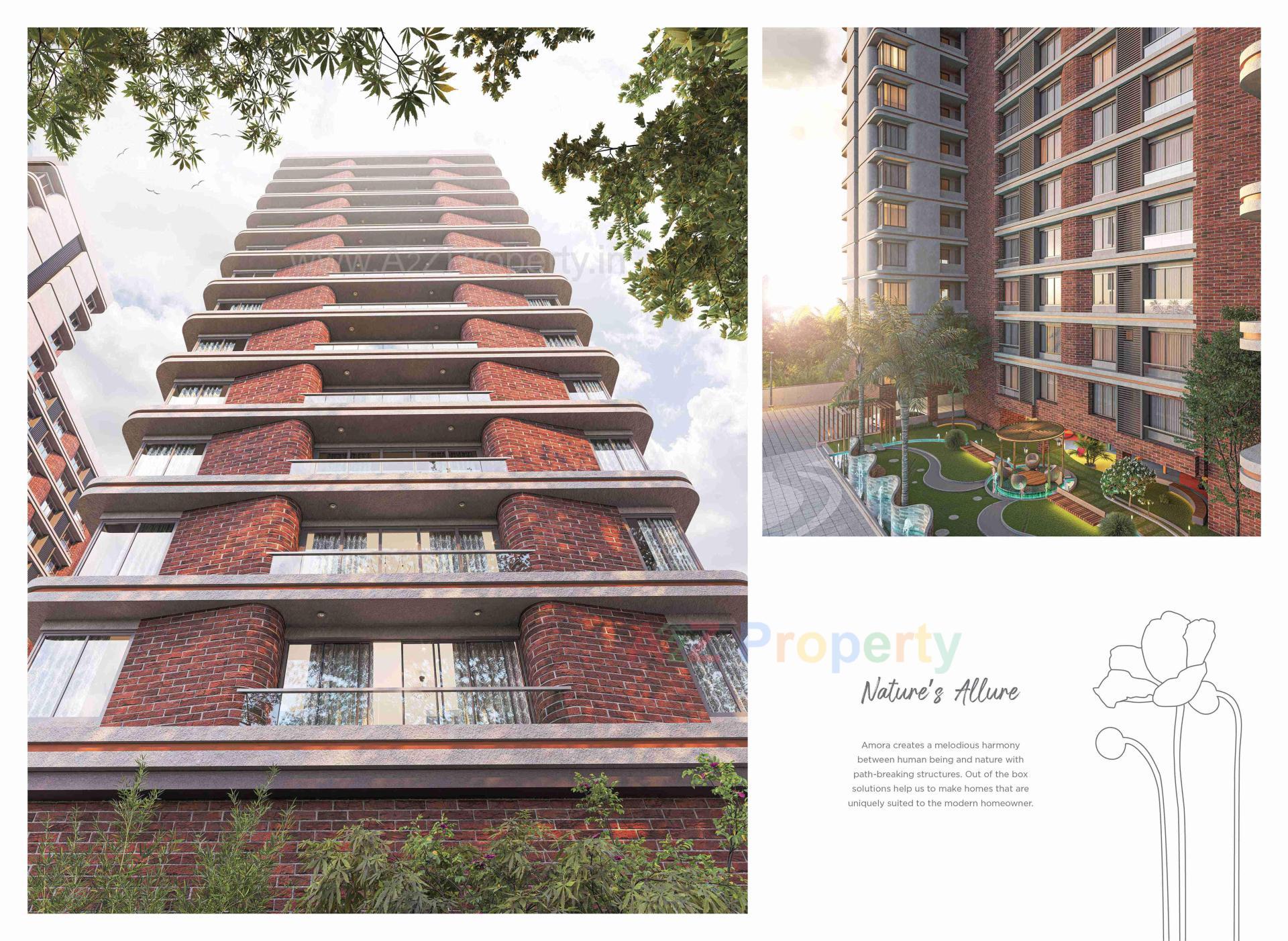 3D Elevation of real estate project Amora located at Vesu, Surat, Gujarat