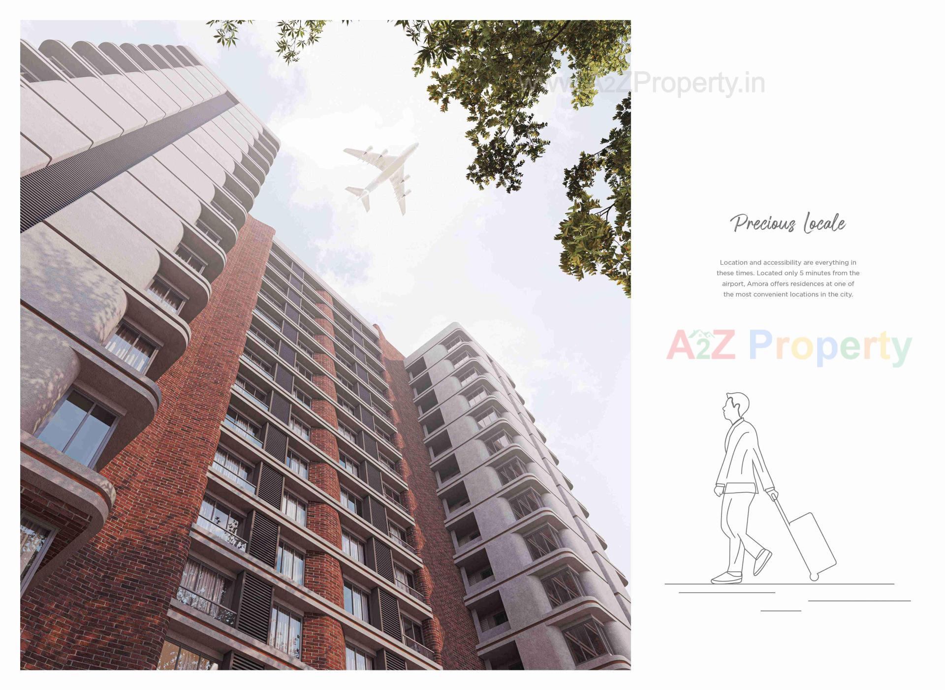 3D Elevation of real estate project Amora located at Vesu, Surat, Gujarat