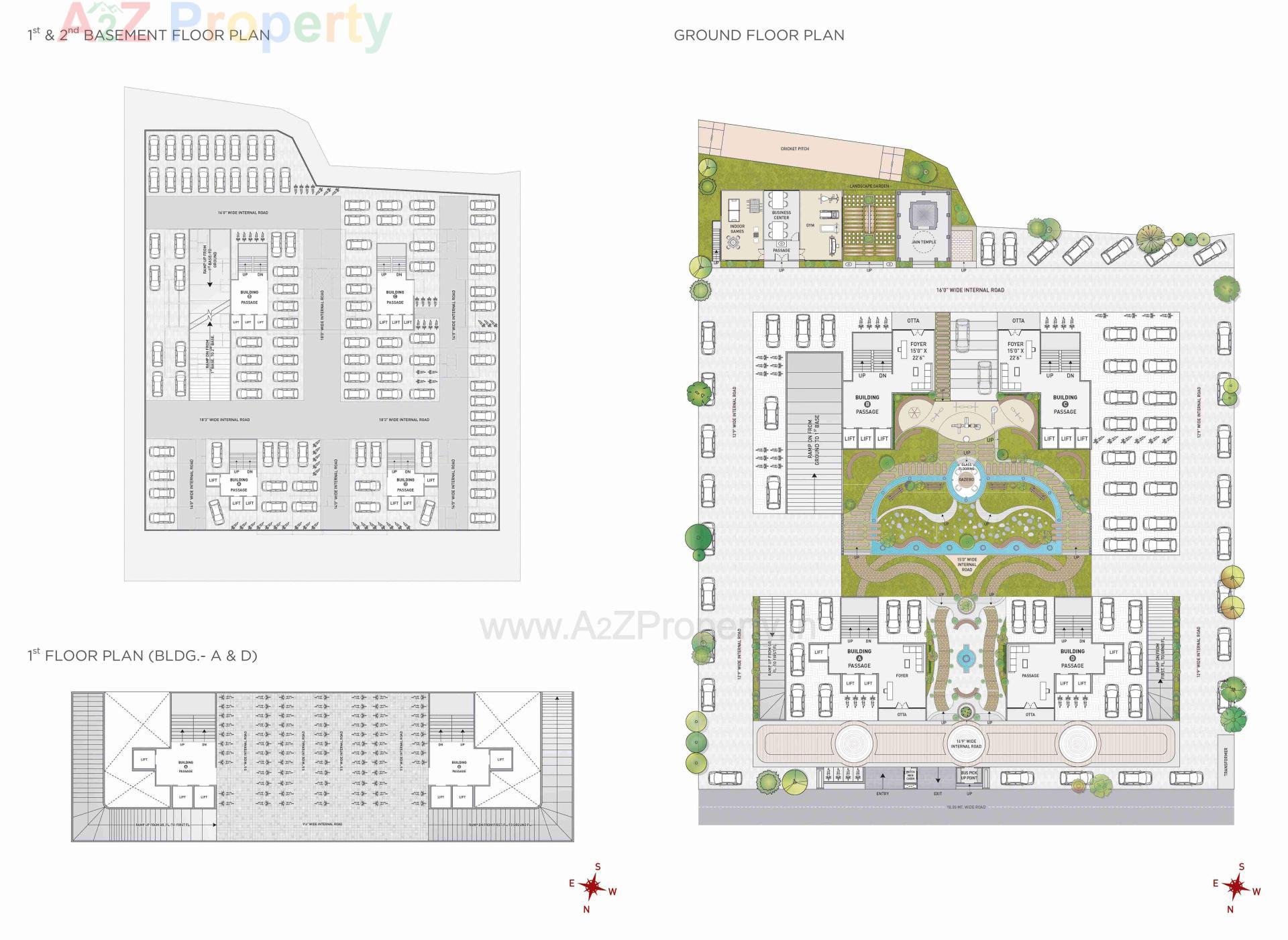 Layout of real estate project Amora located at Vesu, Surat, Gujarat