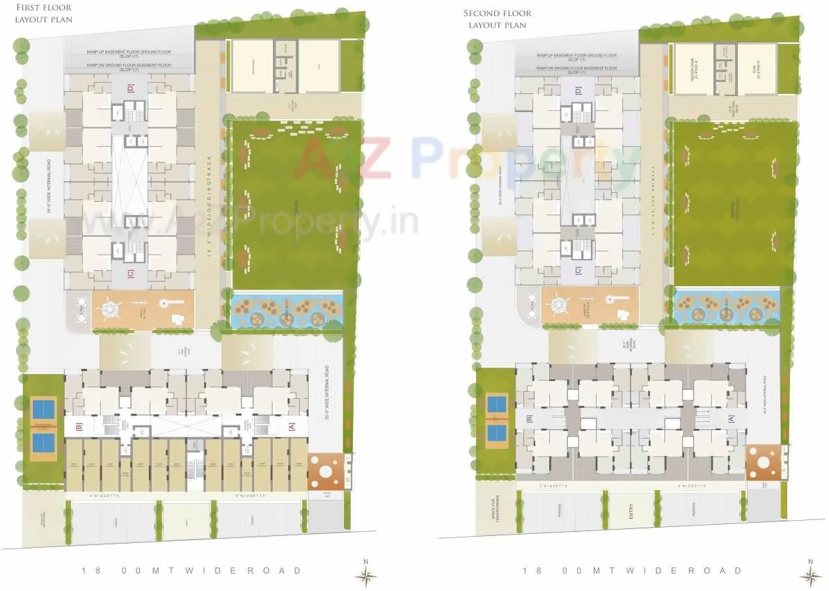 Layout of real estate project Amour located at Jahangirabad, Surat, Gujarat