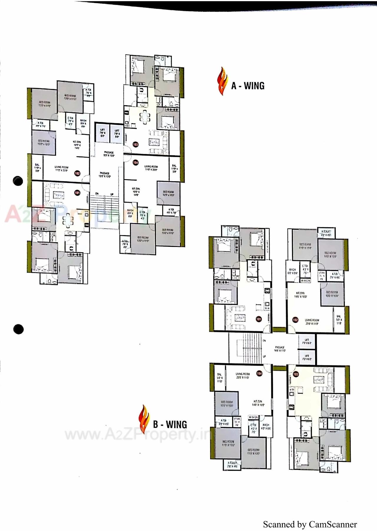 Layout of real estate project Amrutam Heights located at Utran, Surat, Gujarat