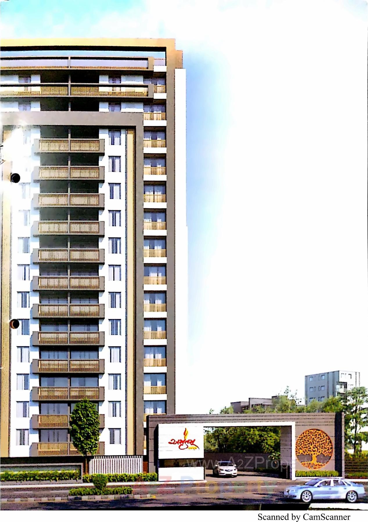 3D Elevation of real estate project Amrutam Heights located at Utran, Surat, Gujarat