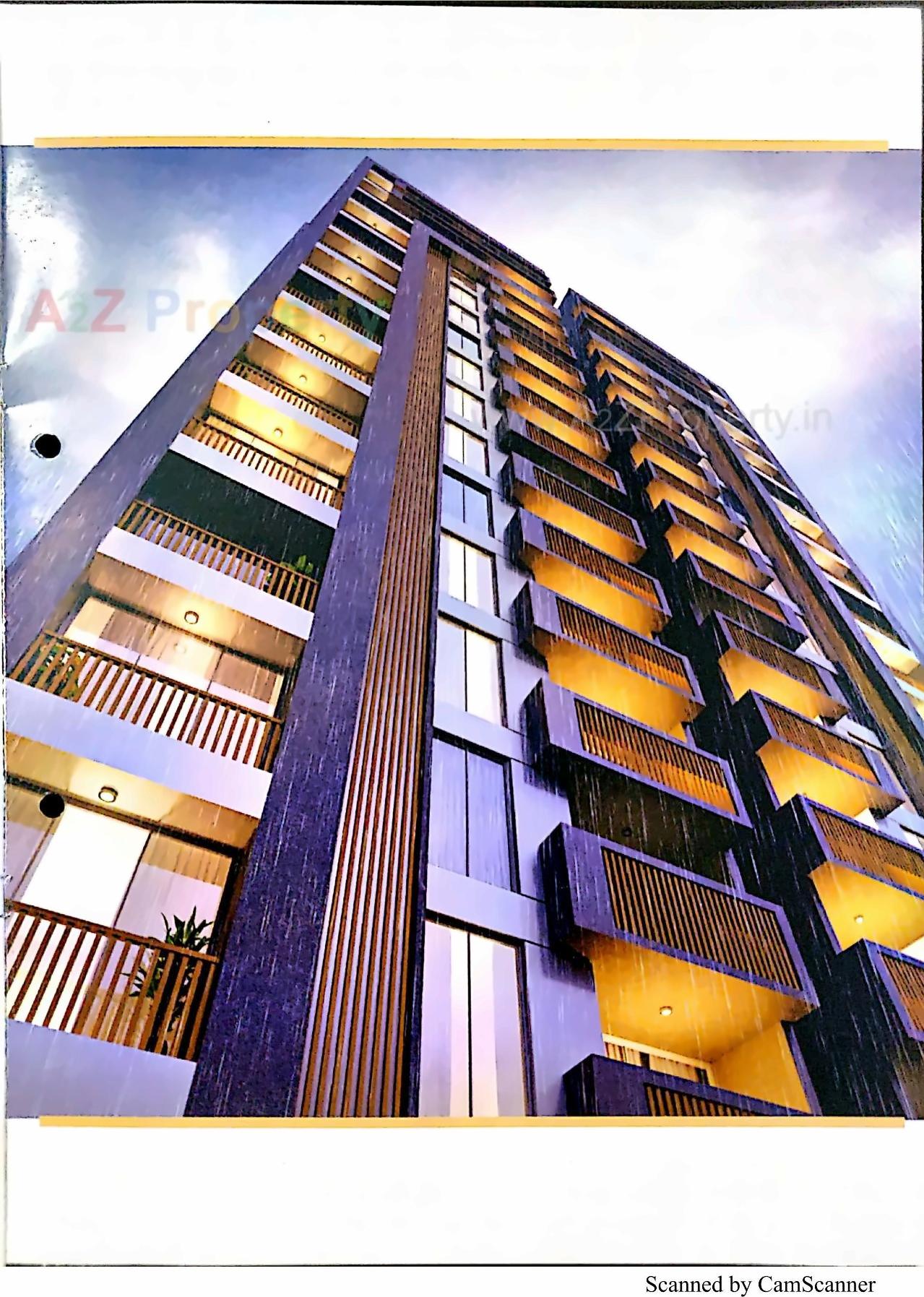 3D Elevation of real estate project Amrutam Heights located at Utran, Surat, Gujarat