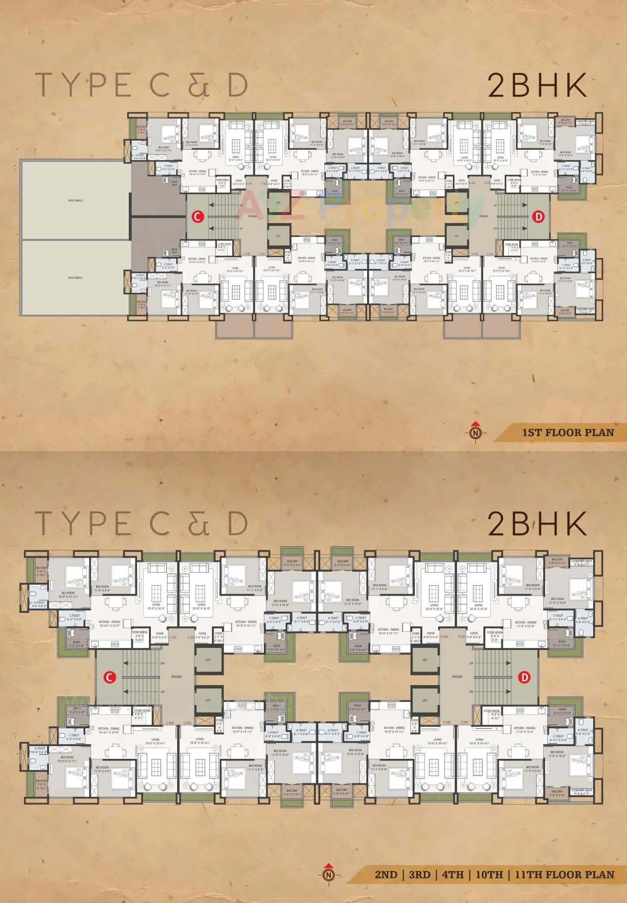 Layout of real estate project Anand Avenue located at Jahangirabad, Surat, Gujarat