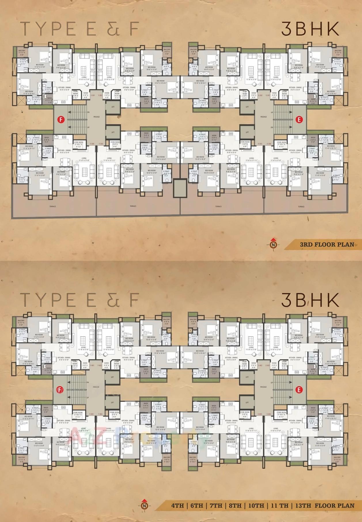 Layout of real estate project Anand Avenue located at Jahangirabad, Surat, Gujarat
