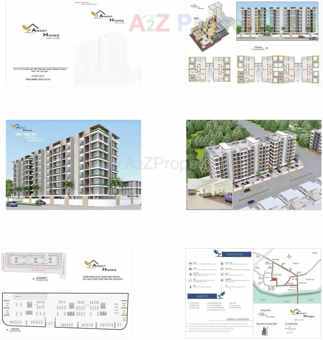 Layout of real estate project Anant Homes located at Utran, Surat, Gujarat