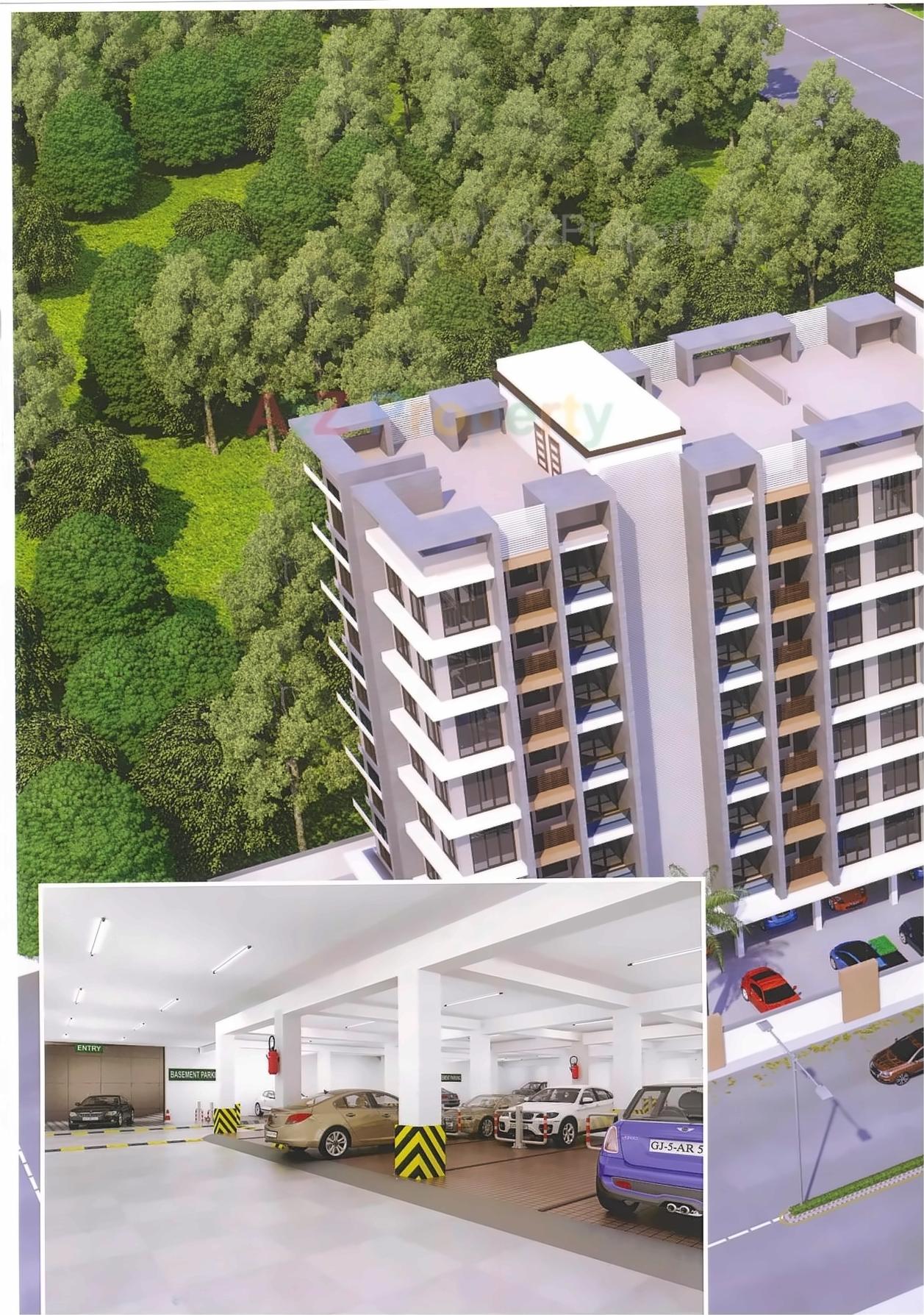 3D Elevation of real estate project Anant Homes located at Utran, Surat, Gujarat