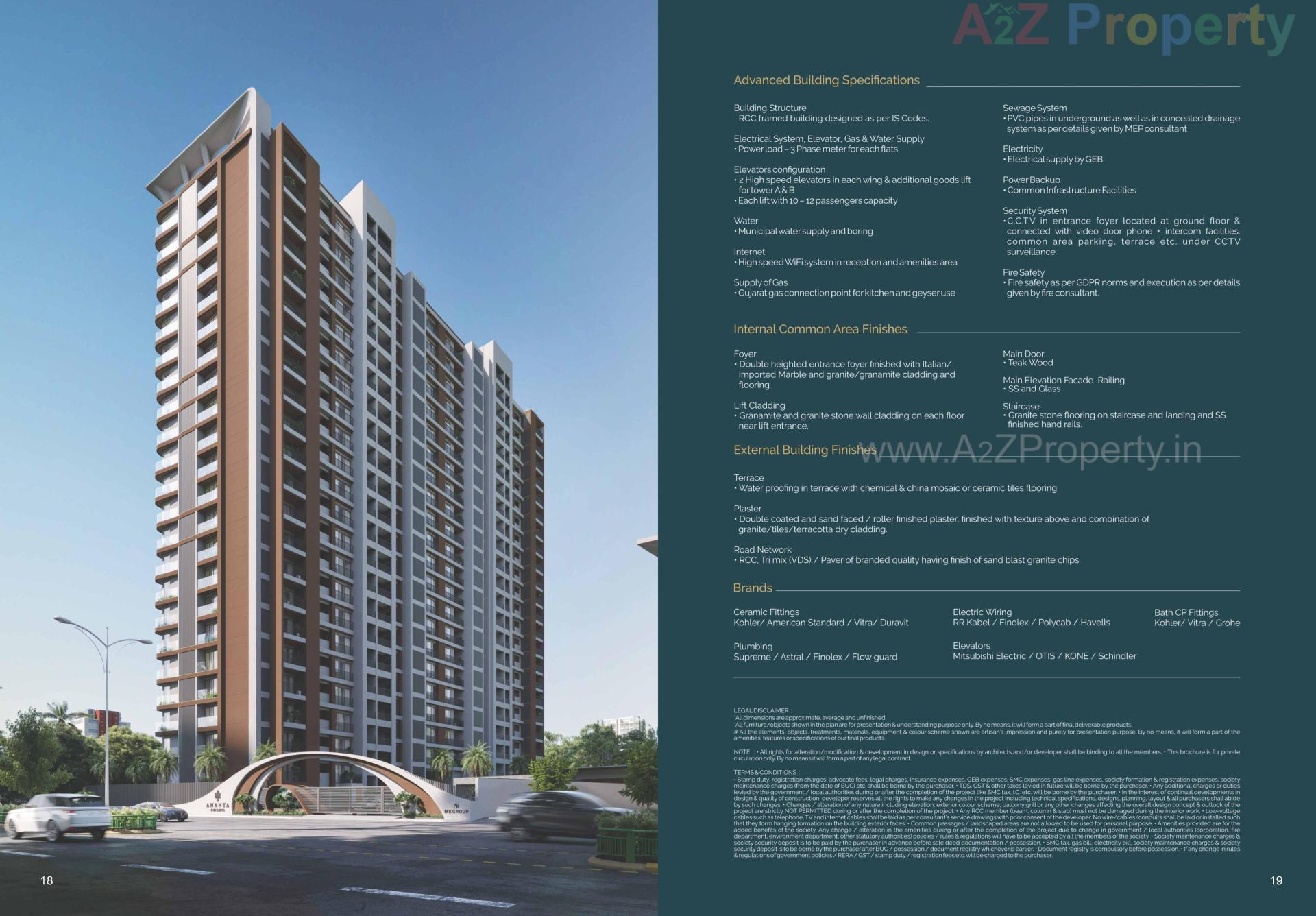 3D Elevation of real estate project Ananta Heights located at Mota, Surat, Gujarat