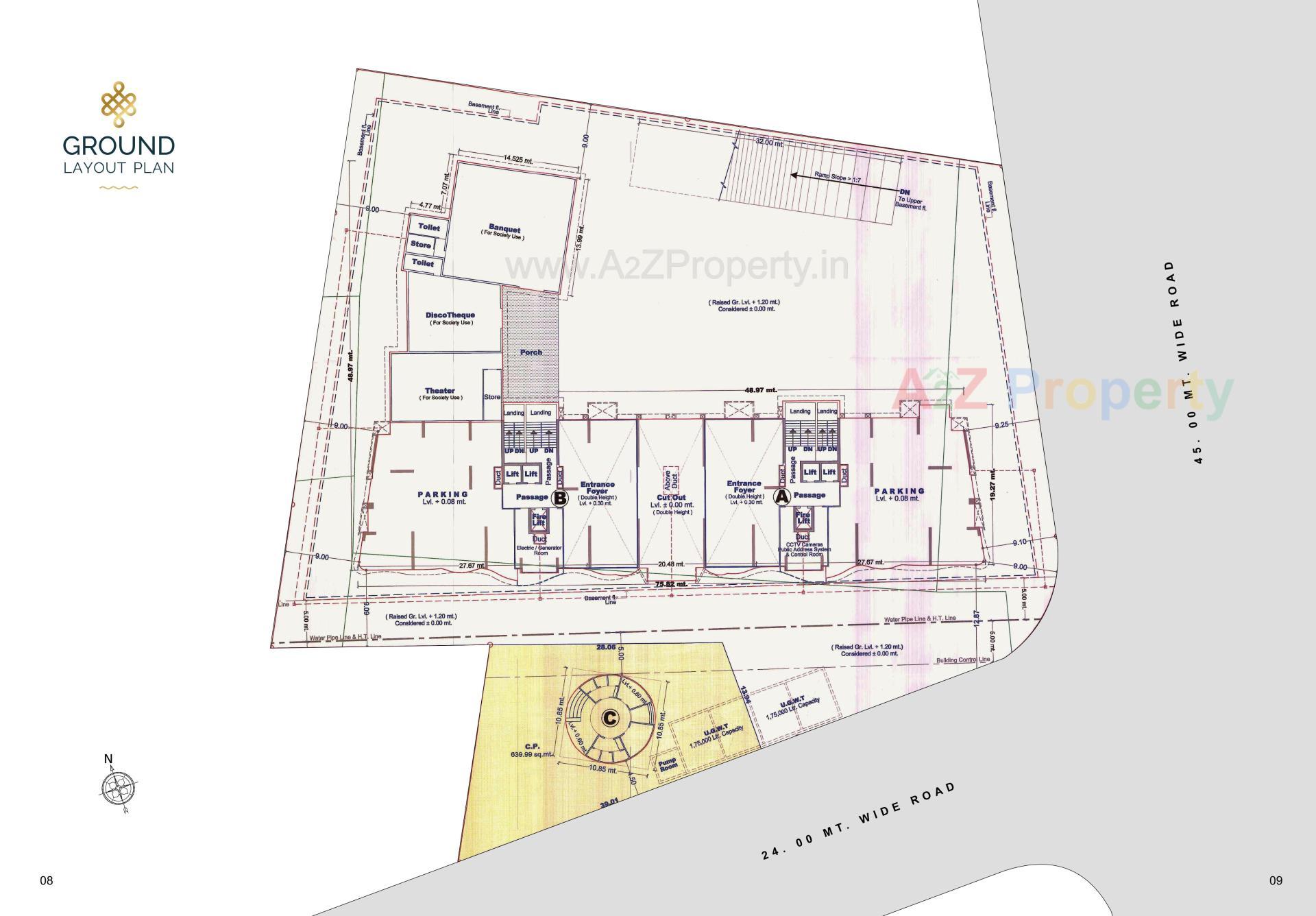 Layout of real estate project Ananta Heights located at Mota, Surat, Gujarat