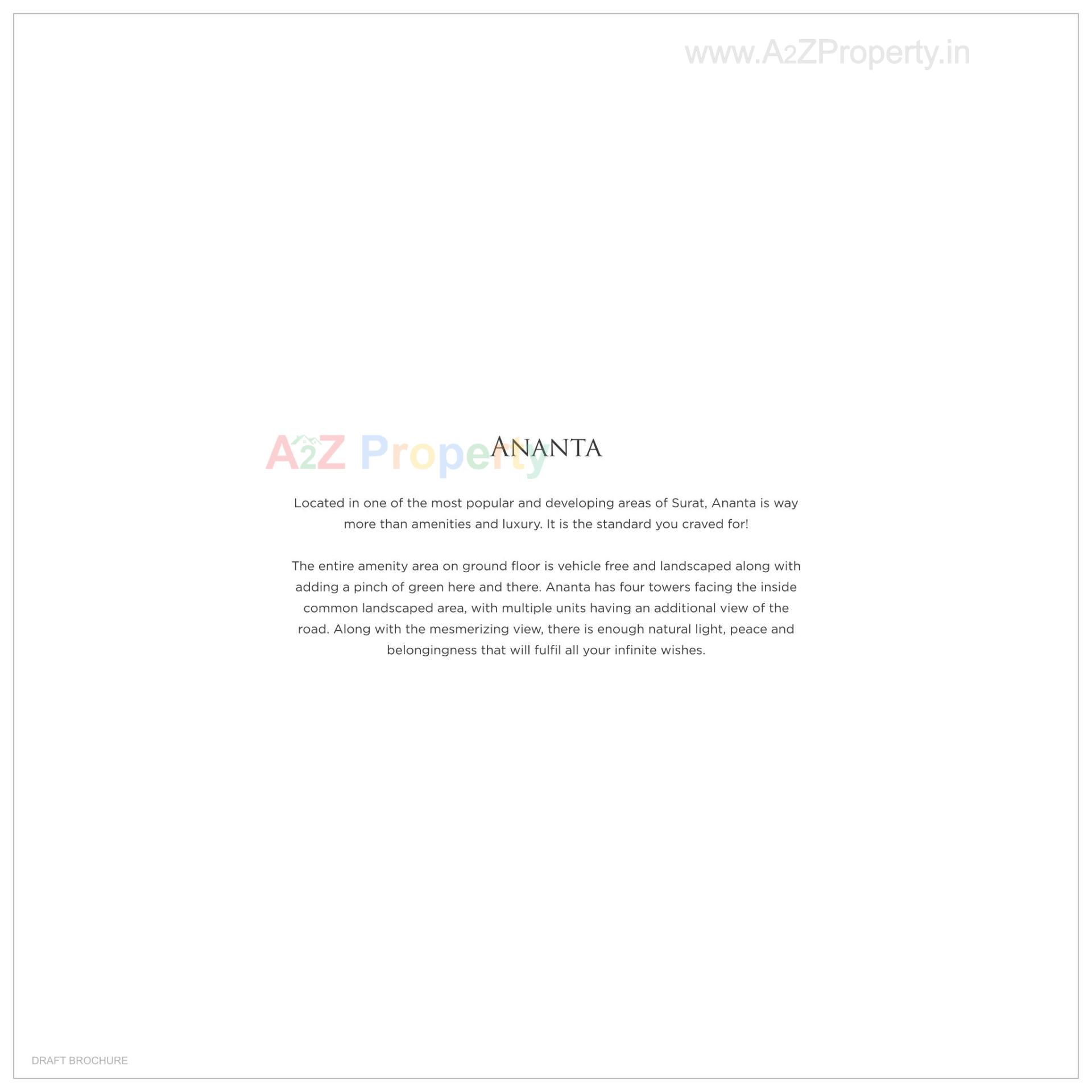  of real estate project Ananta located at Vesu, Surat, Gujarat