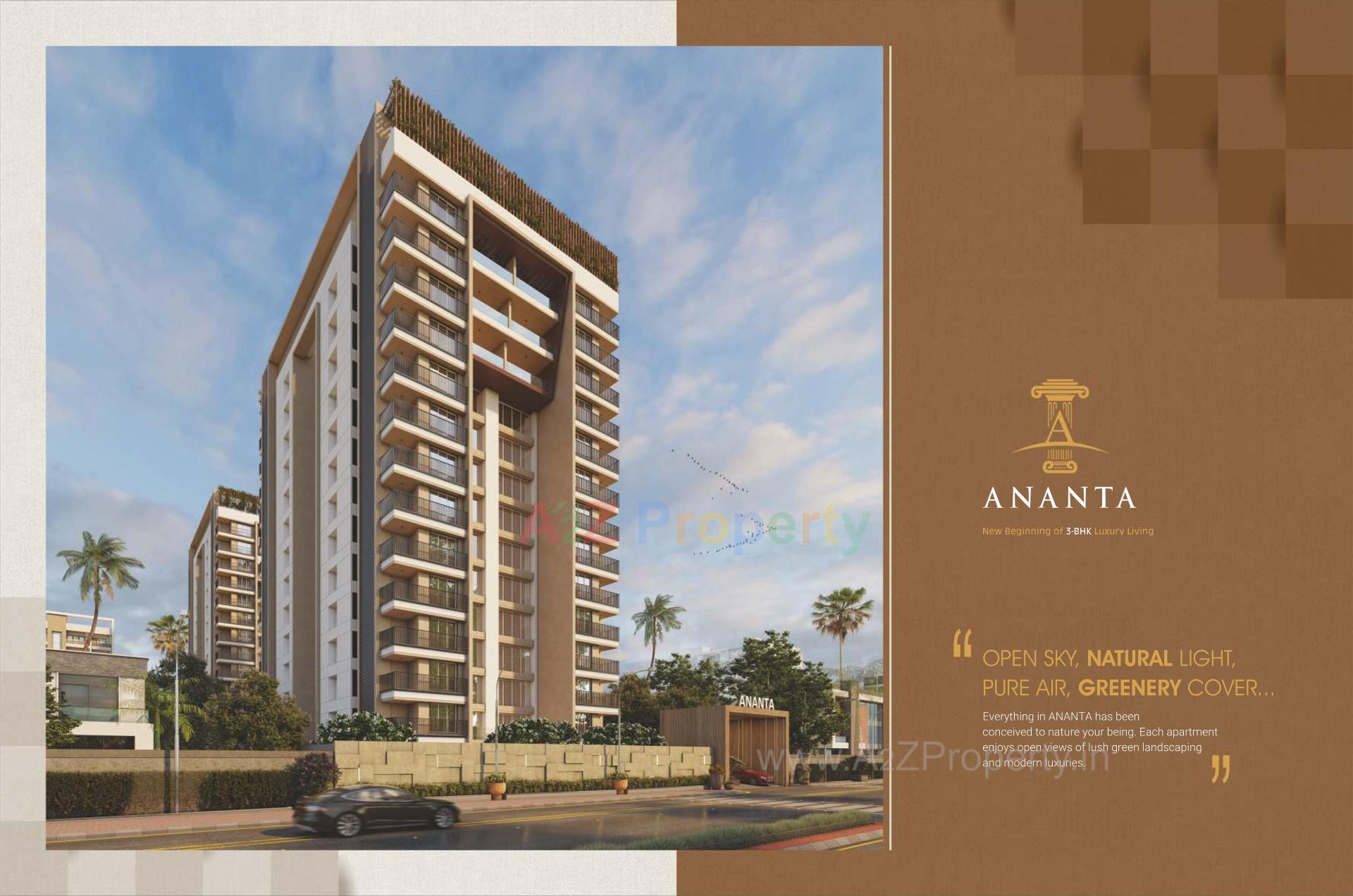 3D Elevation of real estate project Ananta located at Dabholi, Surat, Gujarat