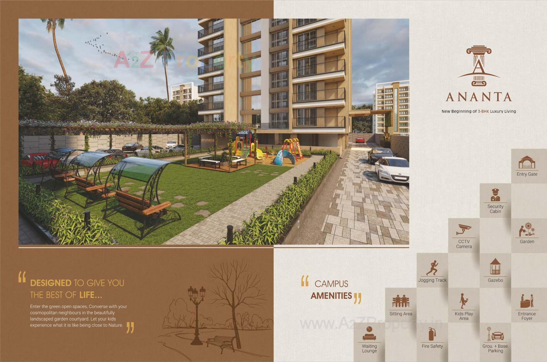 3D Elevation of real estate project Ananta located at Dabholi, Surat, Gujarat