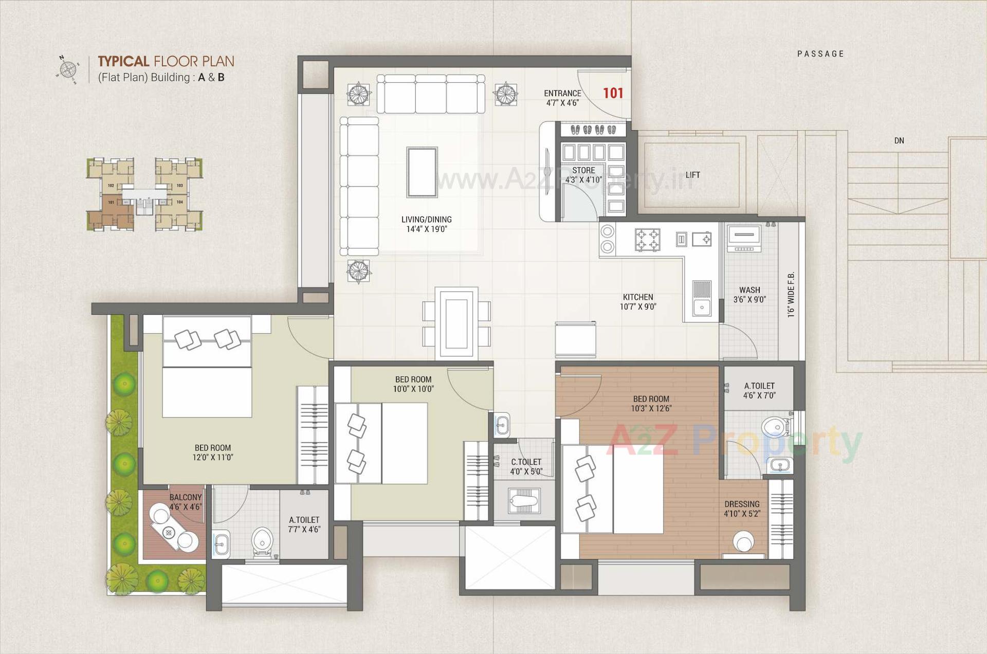 Layout of real estate project Ananta located at Dabholi, Surat, Gujarat