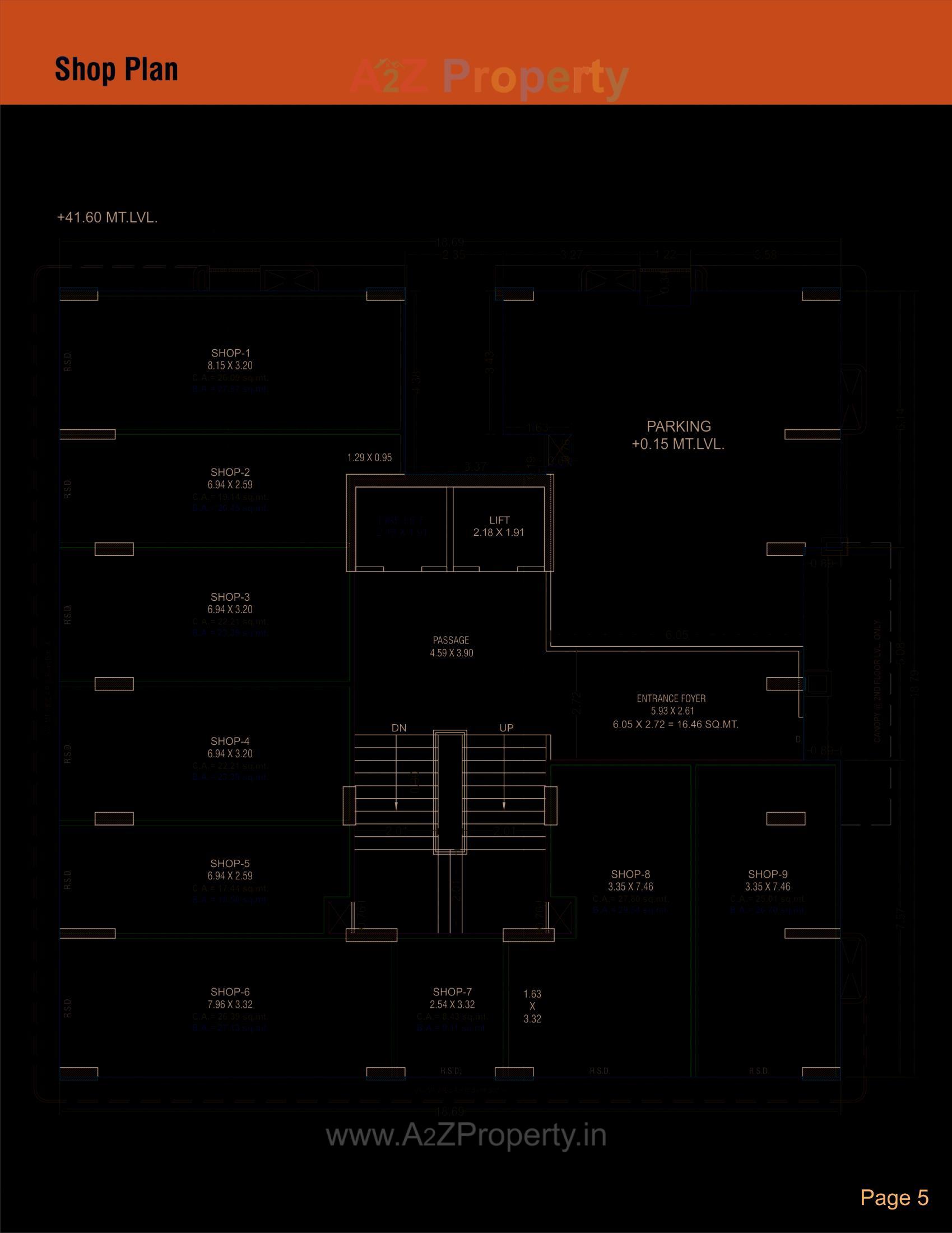 Layout of real estate project Angel Heights located at Sarthana, Surat, Gujarat