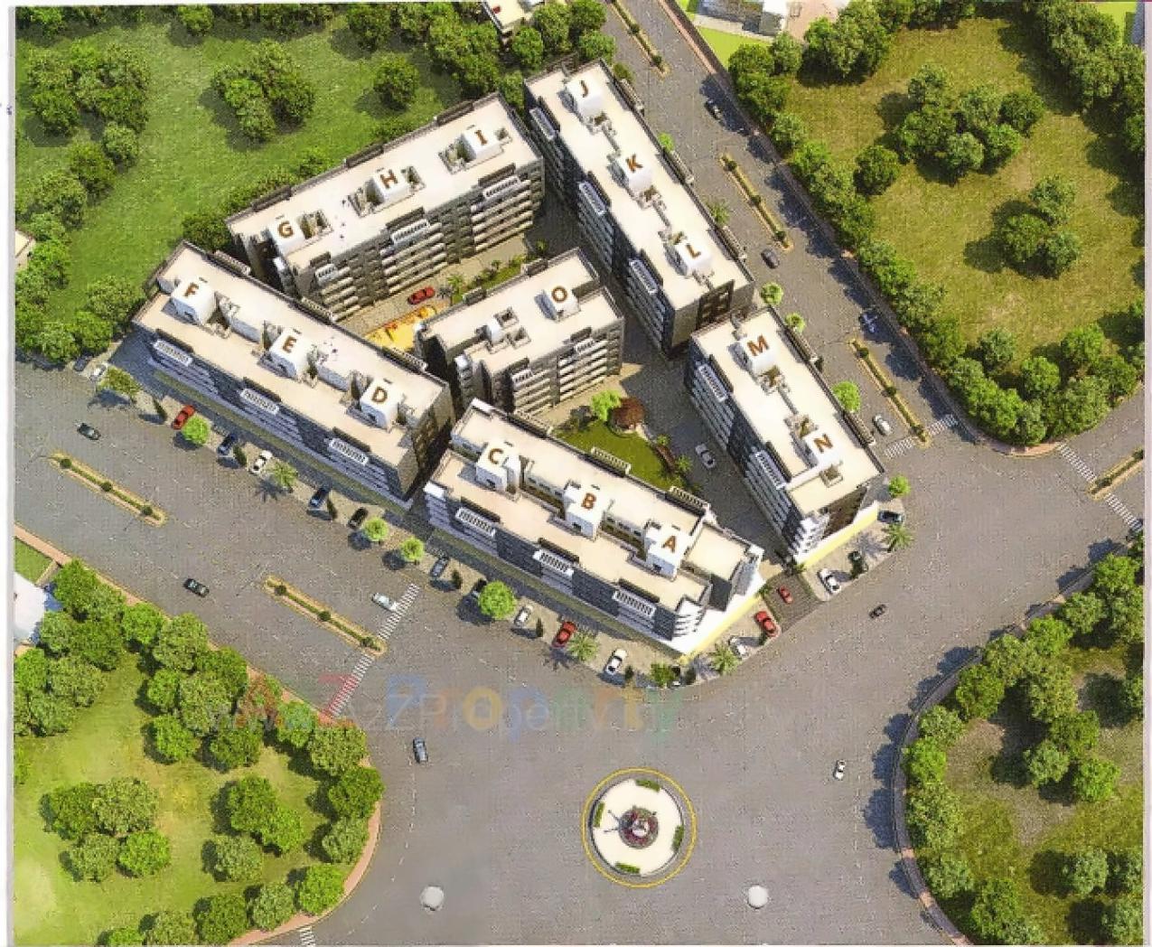 3D Elevation of real estate project Angel Palace located at Kholvad, Surat, Gujarat