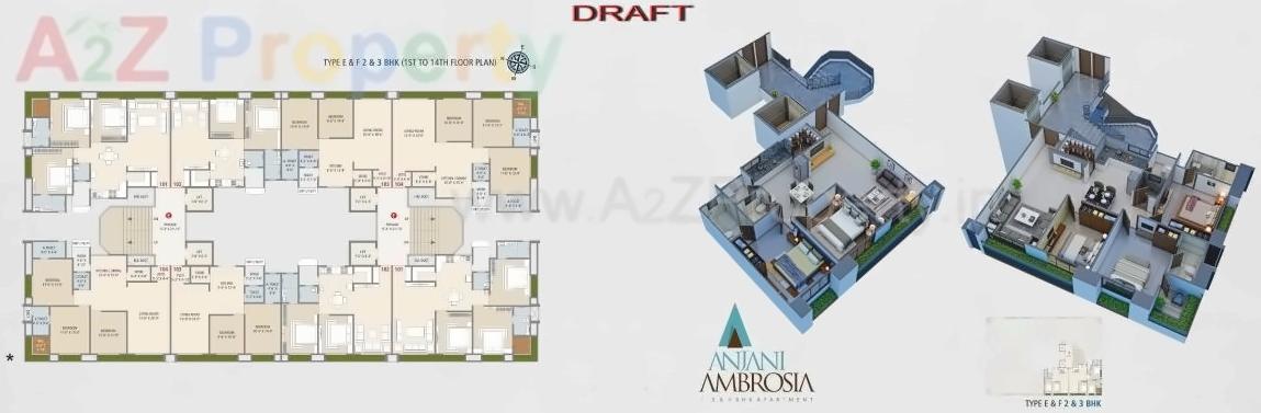 Layout of real estate project Anjani Ambrosia located at Jahangir-pura, Surat, Gujarat