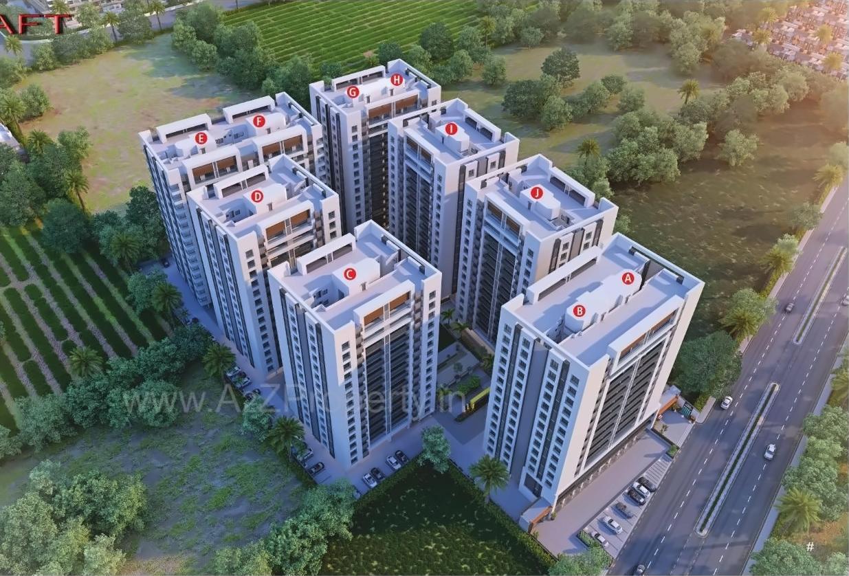 3D Elevation of real estate project Anjani Ambrosia located at Jahangir-pura, Surat, Gujarat