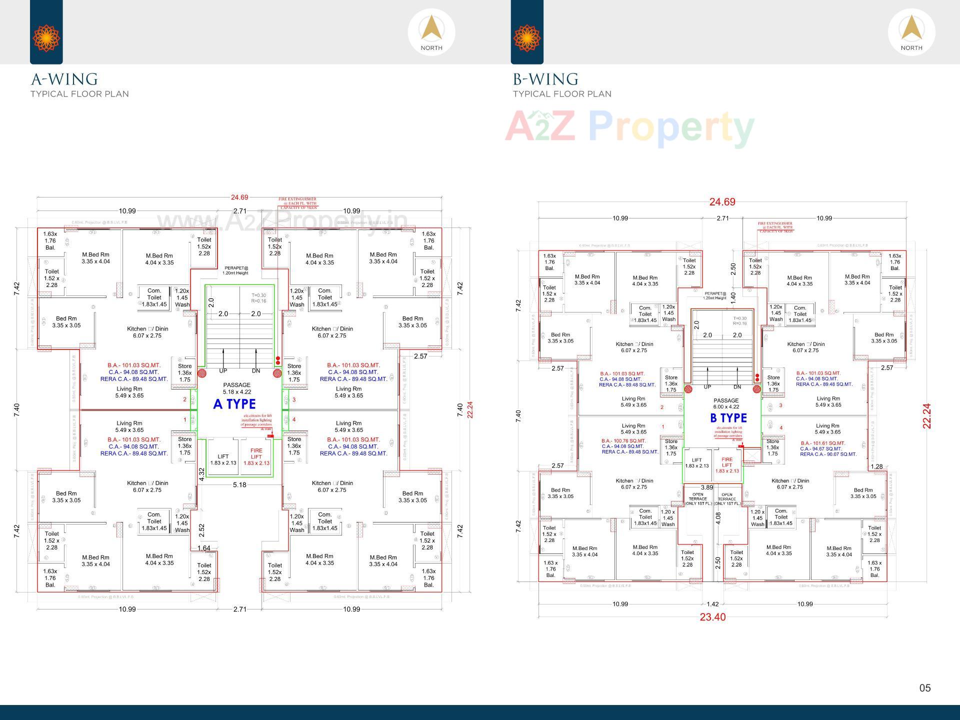Layout of real estate project Anjani Elegance located at Parvat, Surat, Gujarat