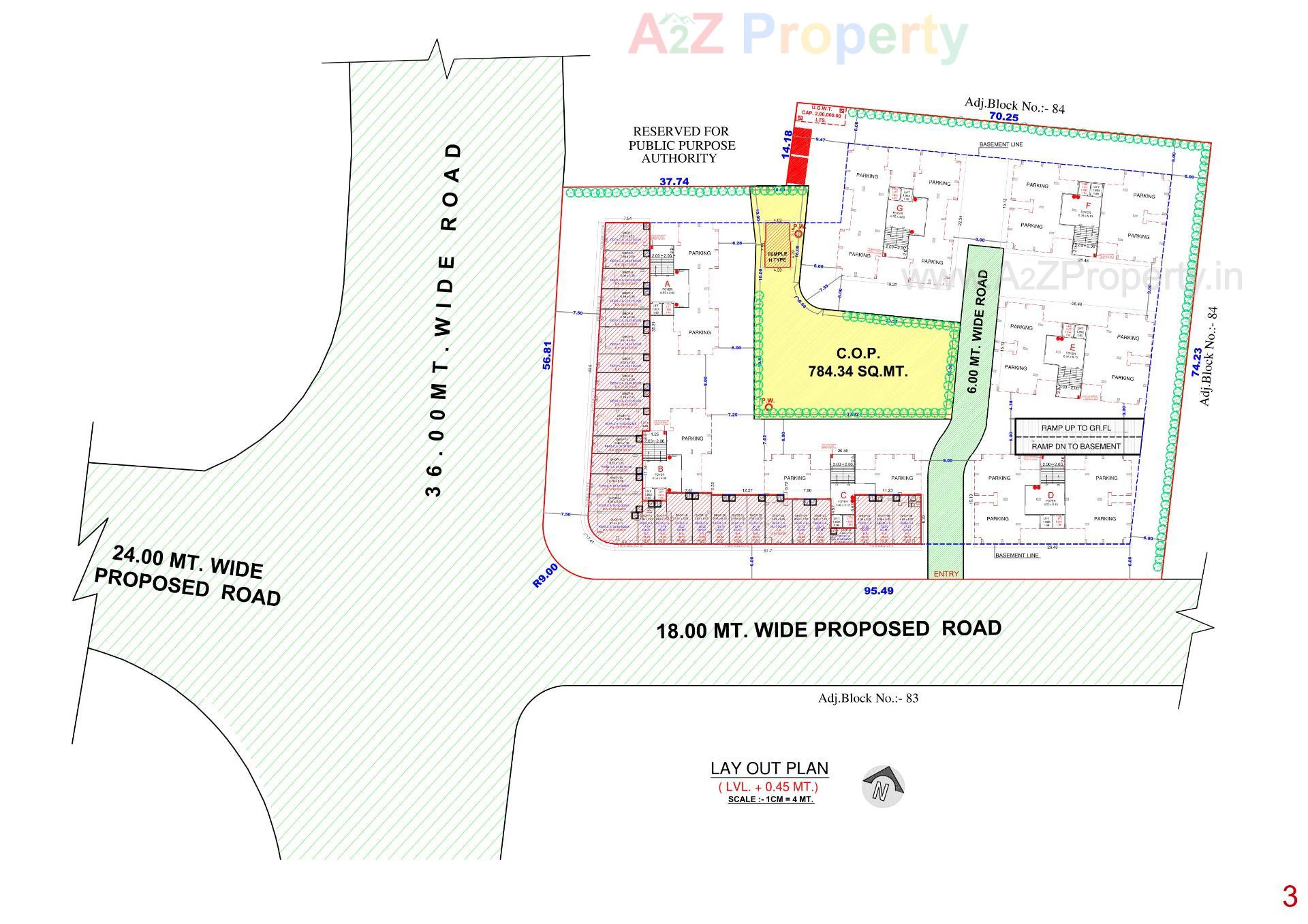 Layout of real estate project Anjani Nandan Enclave located at Karadava, Surat, Gujarat