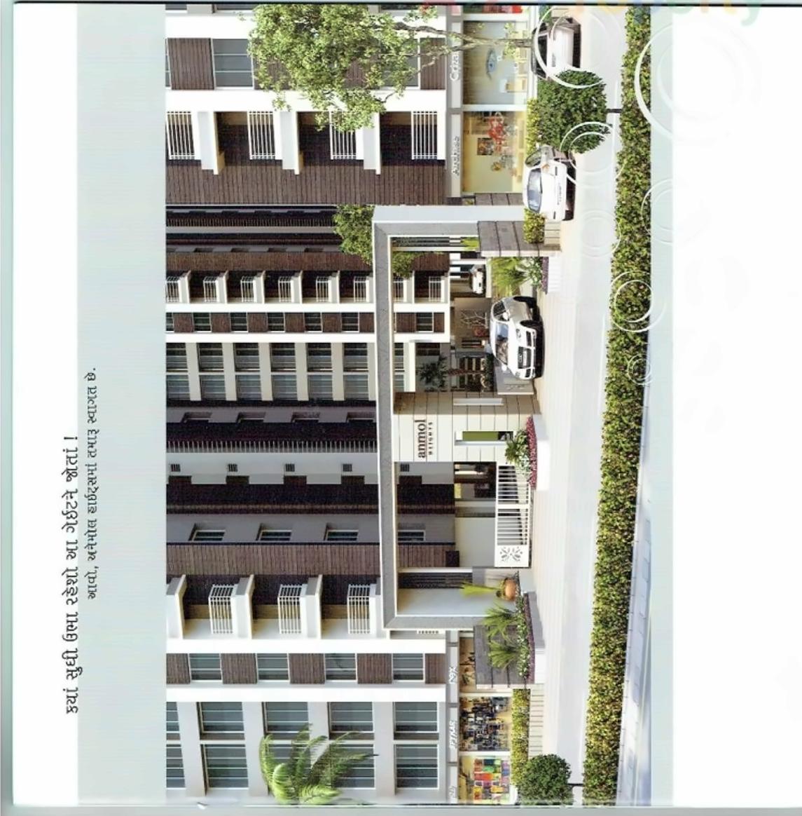 3D Elevation of real estate project Anmol Heights located at Utran, Surat, Gujarat