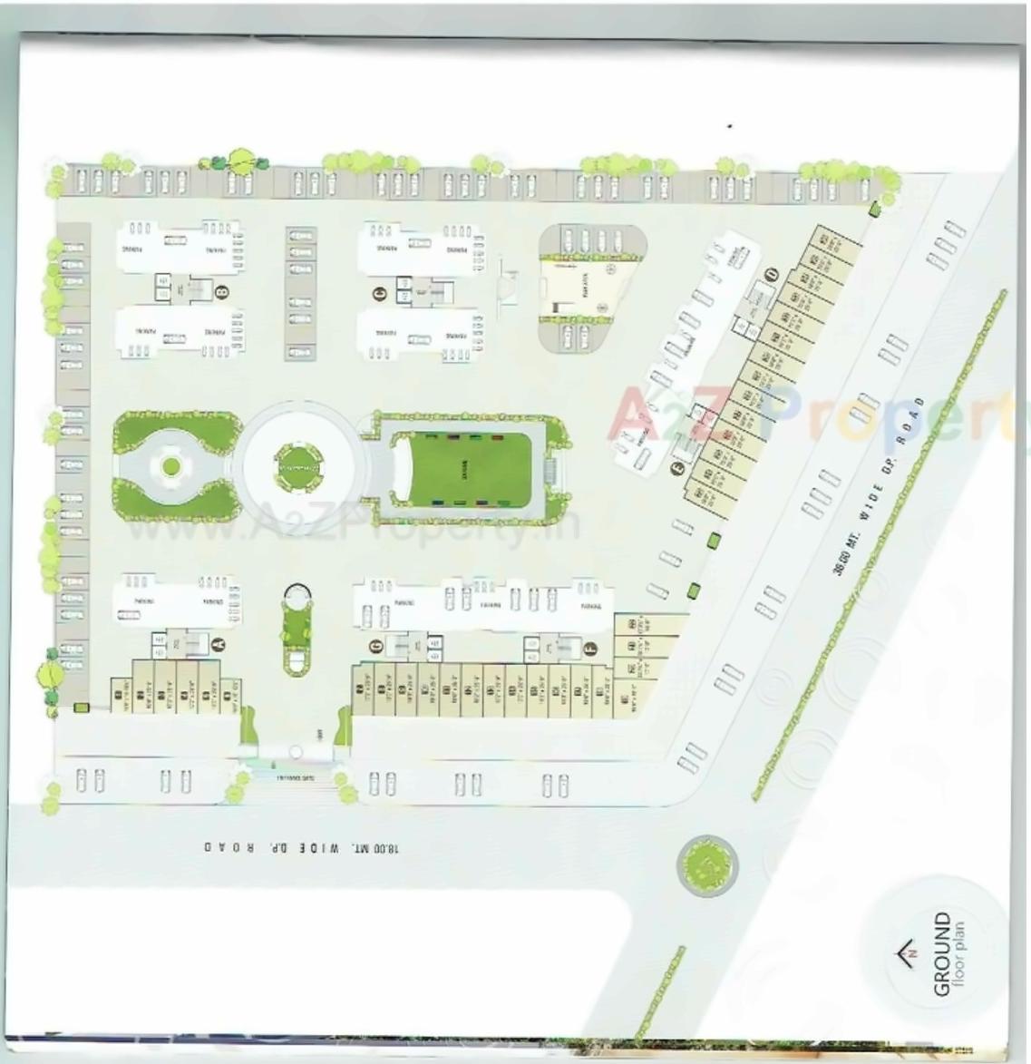 Layout of real estate project Anmol Heights located at Utran, Surat, Gujarat
