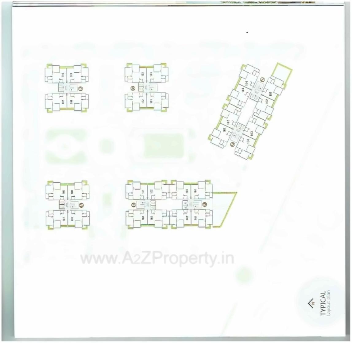 Layout of real estate project Anmol Heights located at Utran, Surat, Gujarat