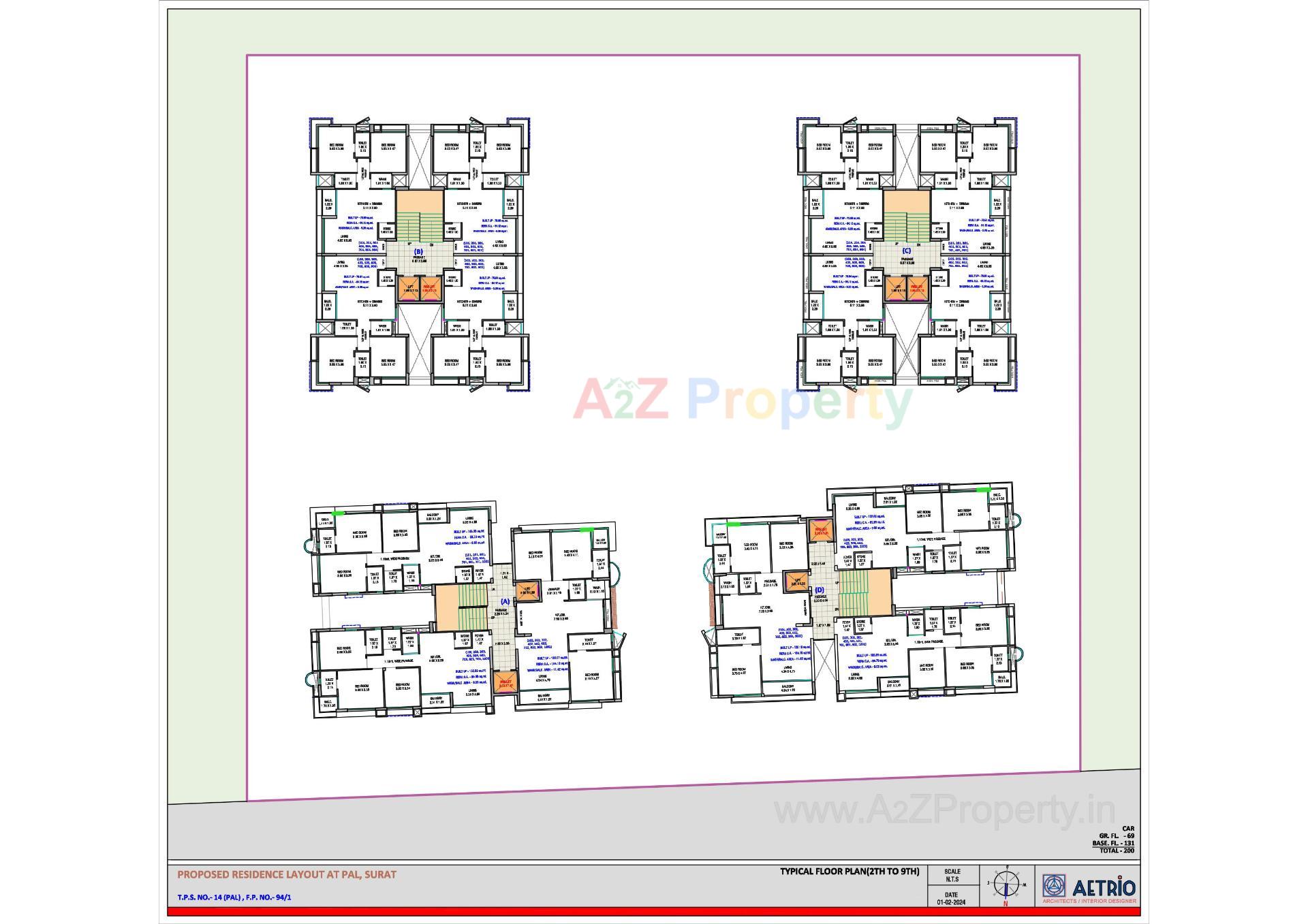 Layout of real estate project Antariksh Avenue located at Pal, Surat, Gujarat