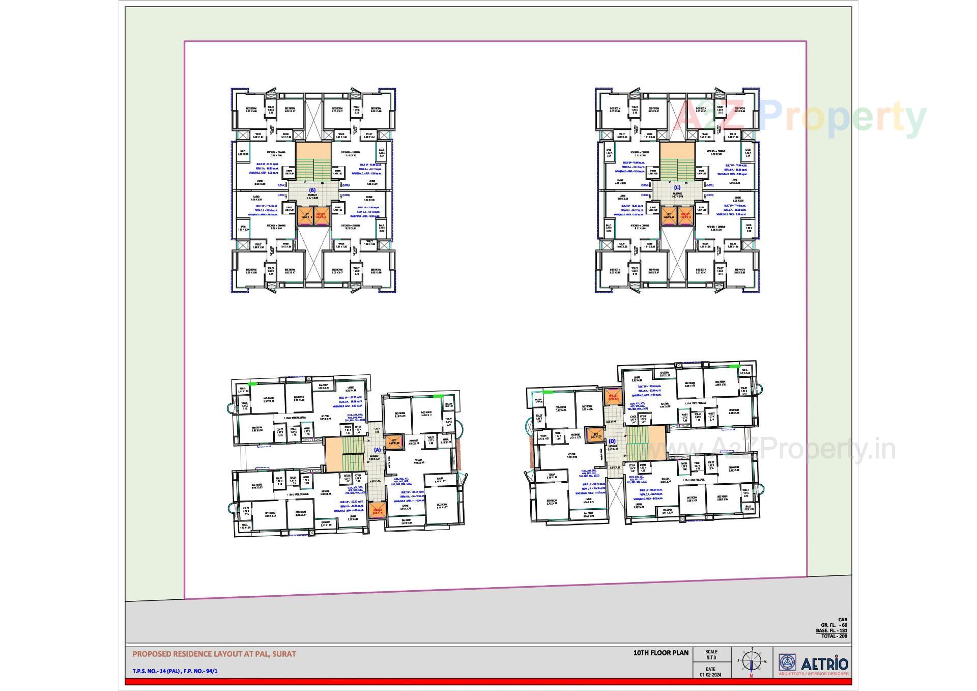 Layout of real estate project Antariksh Avenue located at Pal, Surat, Gujarat