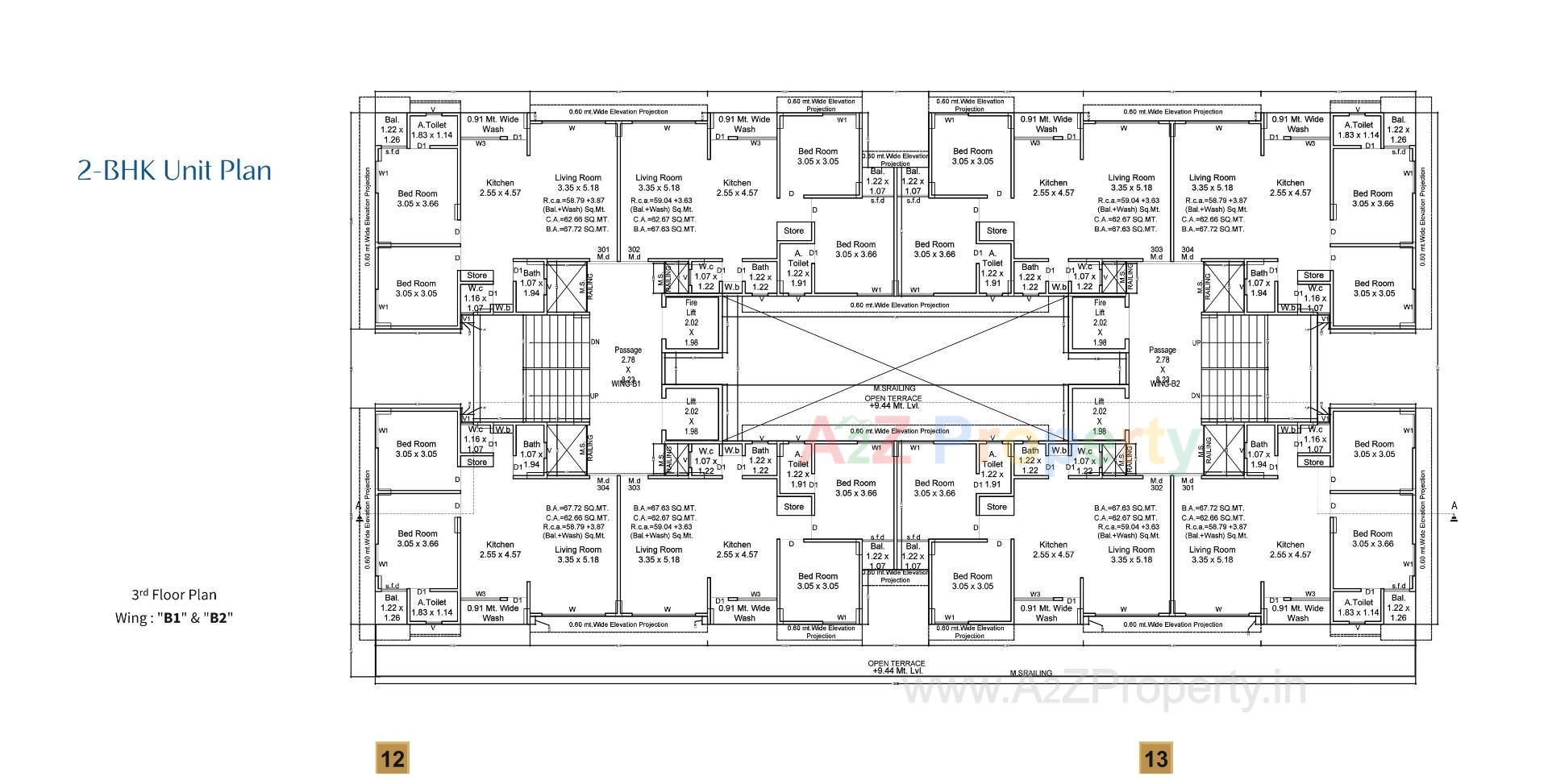 Layout of real estate project Antillia Skyline located at Variav, Surat, Gujarat