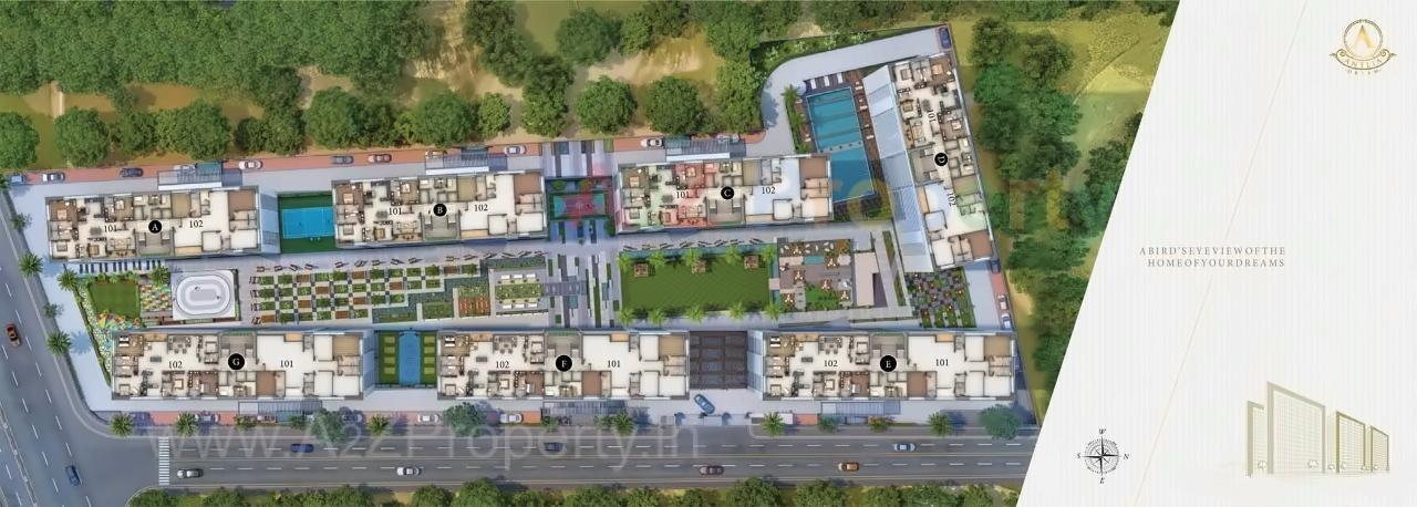 Layout of real estate project Antlia Dream (block  A, B   G) located at Surat, Surat, Gujarat