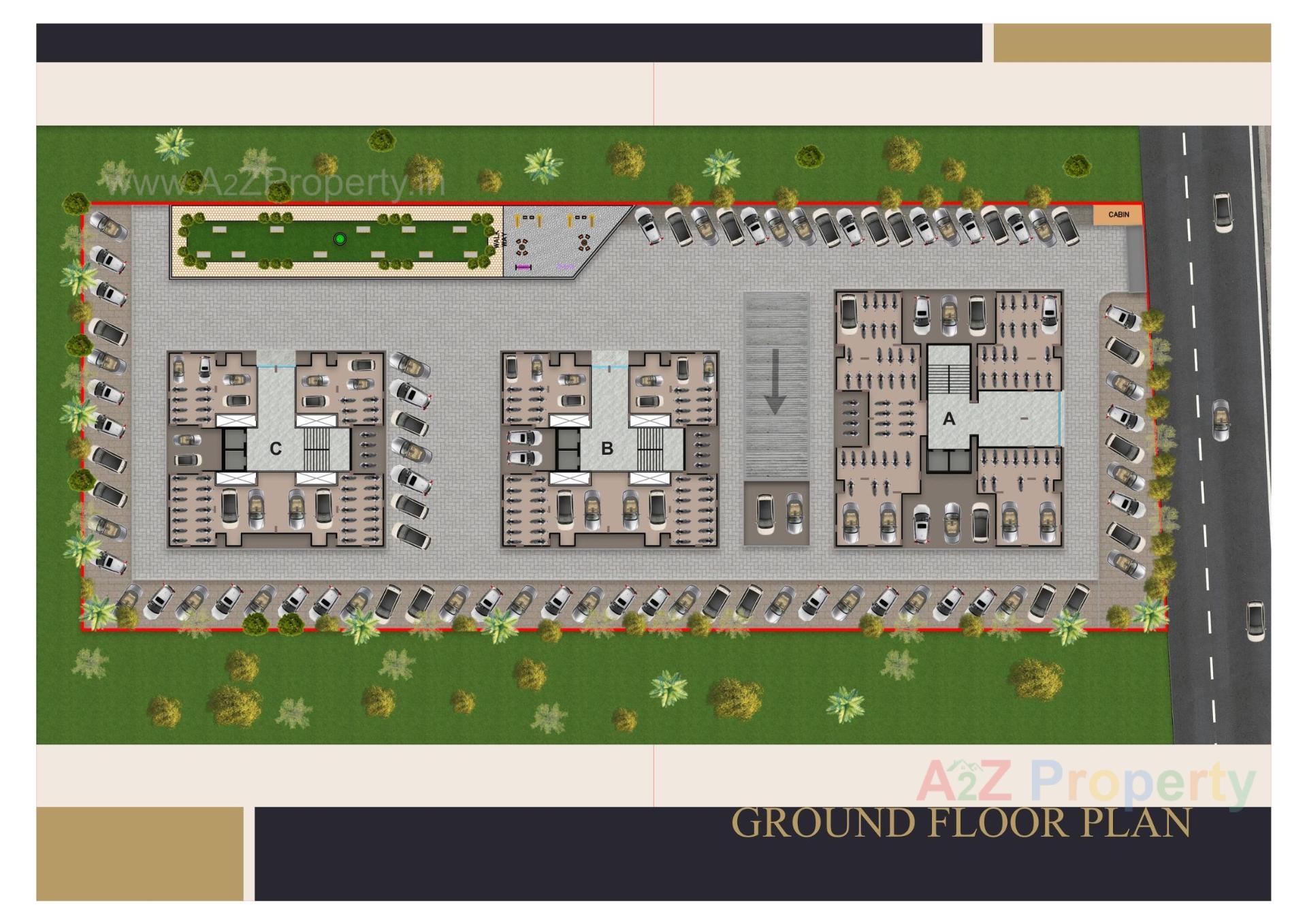 Layout of real estate project Antriksh Heights located at Ved, Surat, Gujarat