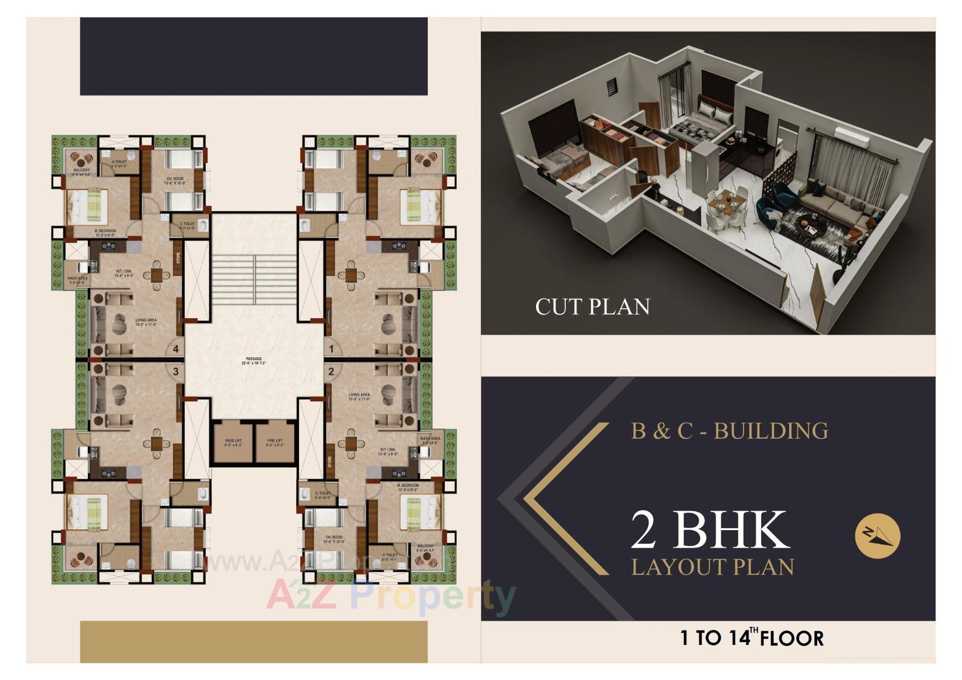 Layout of real estate project Antriksh Heights located at Ved, Surat, Gujarat