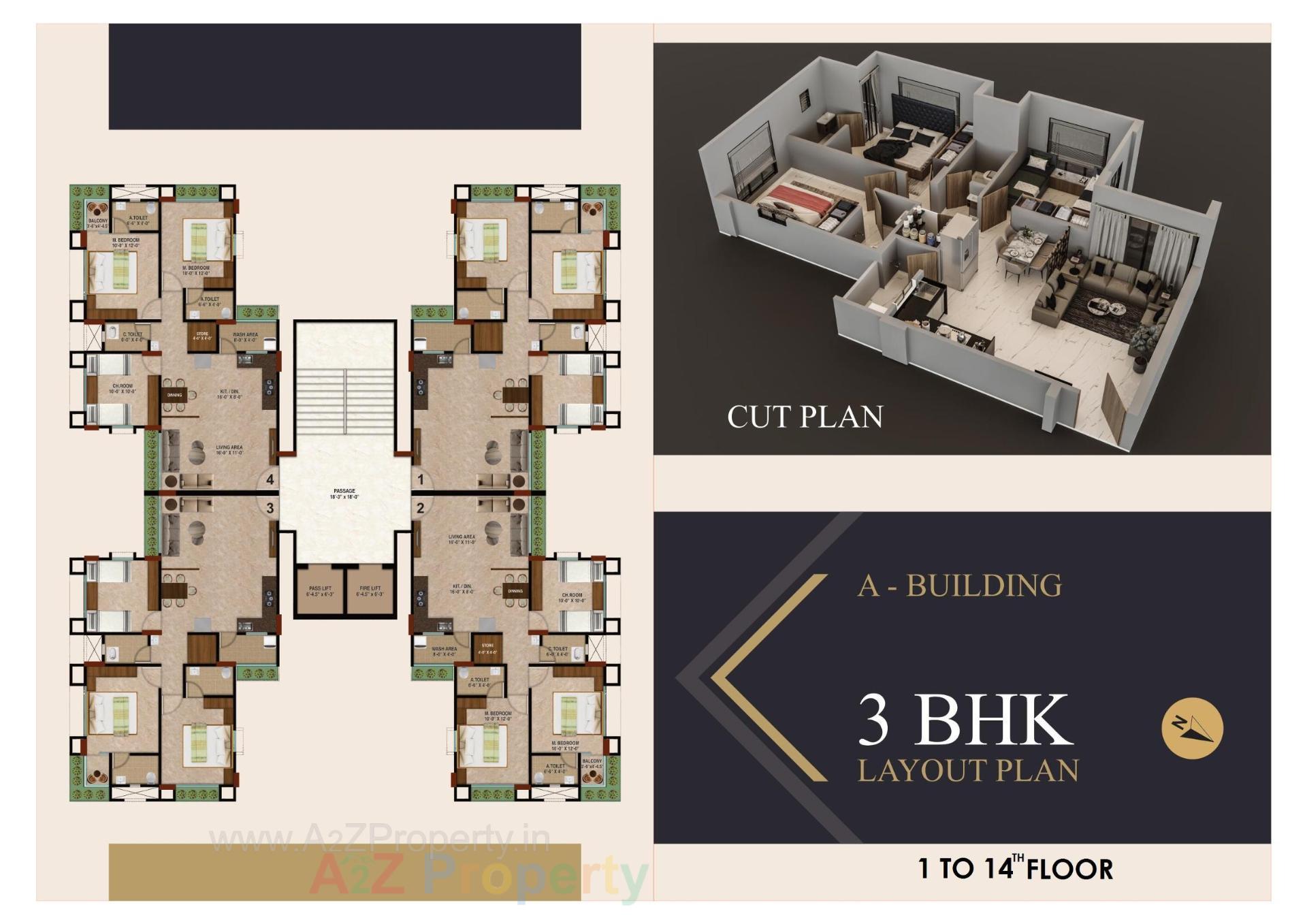 Layout of real estate project Antriksh Heights located at Ved, Surat, Gujarat