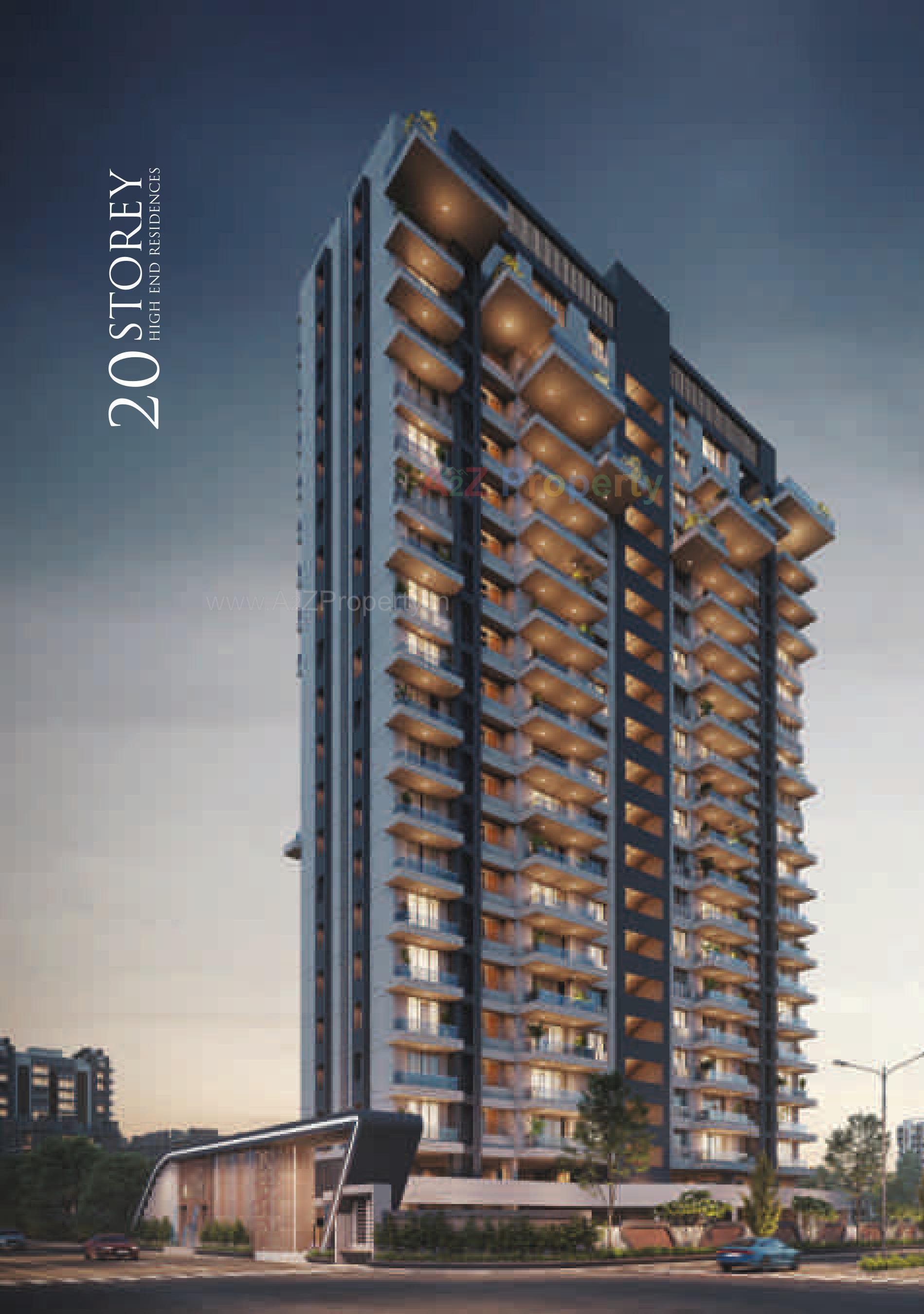 3D Elevation of real estate project Antriksh Luxuria located at Ka, Surat, Gujarat