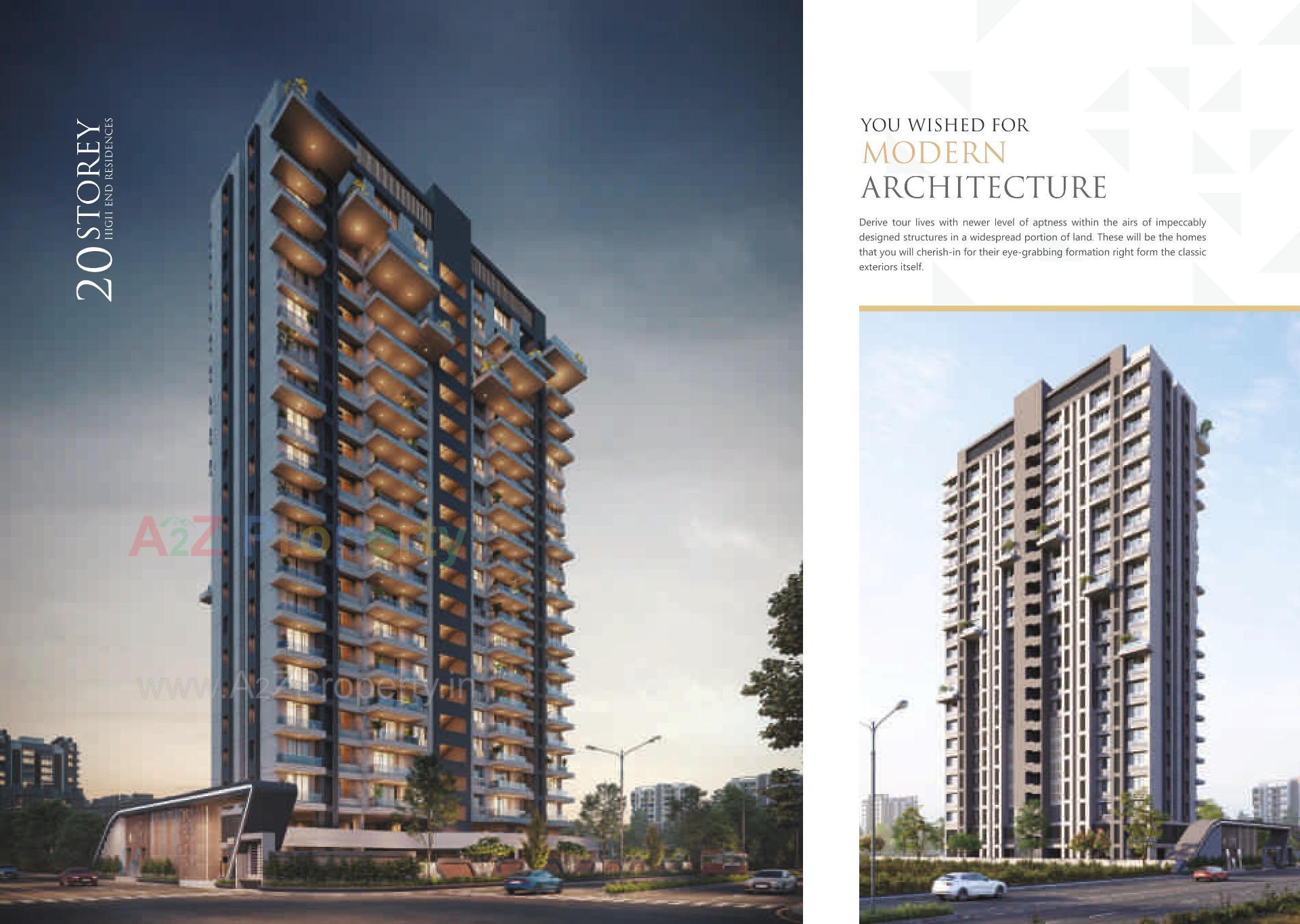 3D Elevation of real estate project Antriksh Luxuria located at Ka, Surat, Gujarat