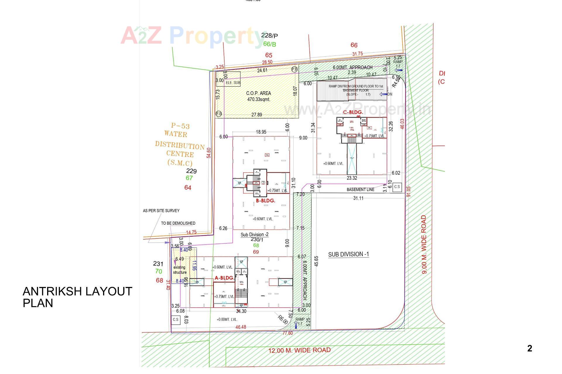 Layout of real estate project Antriksh located at Althan, Surat, Gujarat