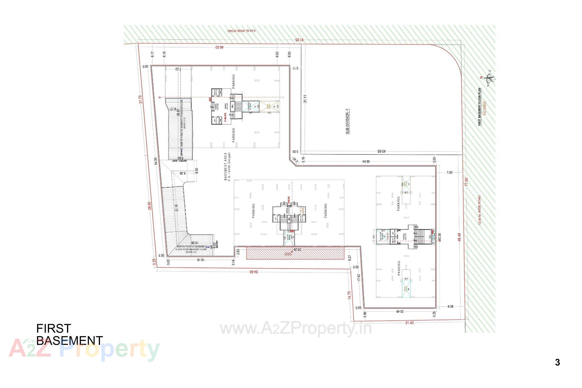 Layout of real estate project Antriksh located at Althan, Surat, Gujarat