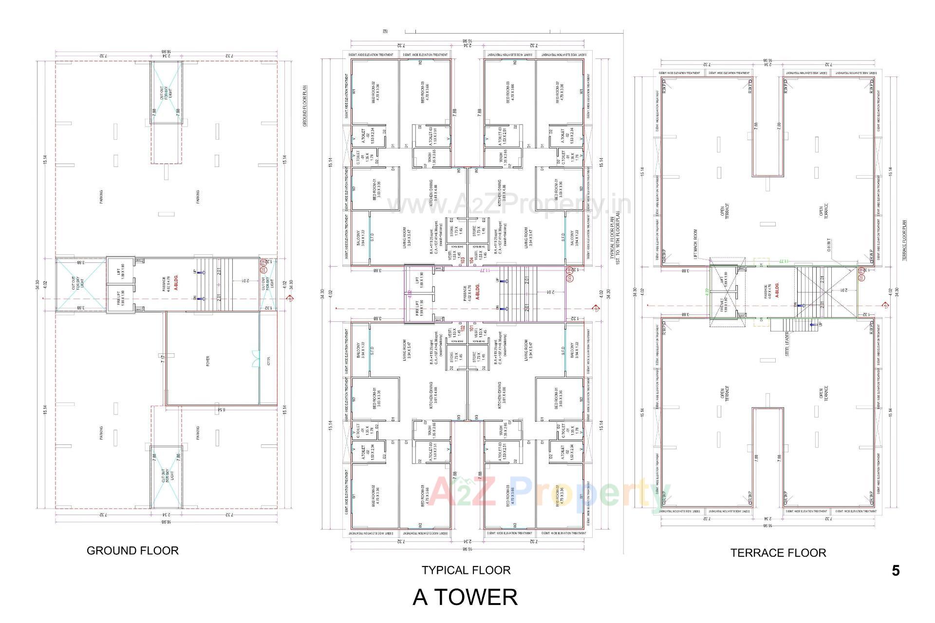 Layout of real estate project Antriksh located at Althan, Surat, Gujarat