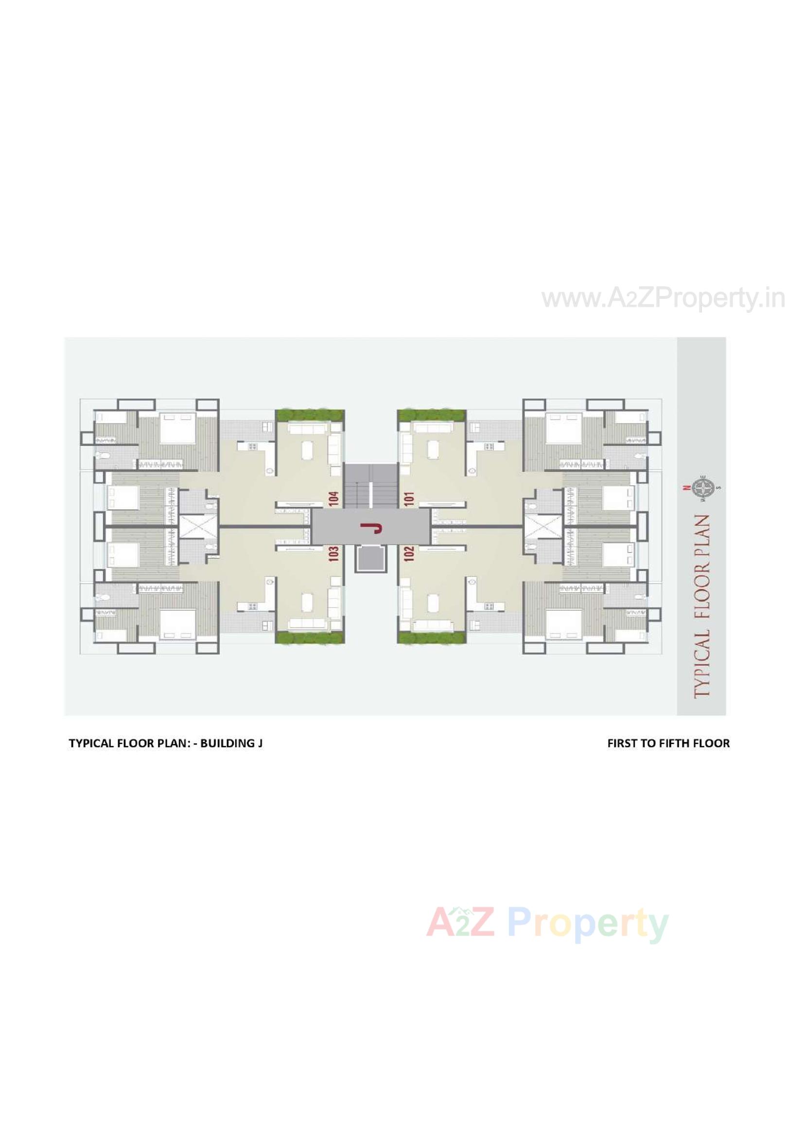 Layout of real estate project Anugrah Avenue located at Althan, Surat, Gujarat