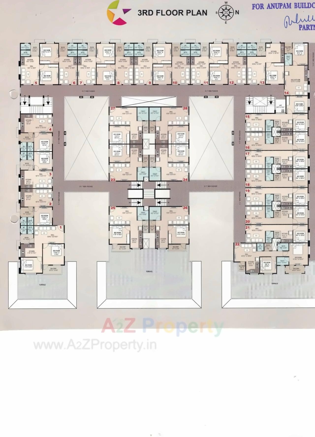 Layout of real estate project Anupam Arcade located at Palsana, Surat, Gujarat
