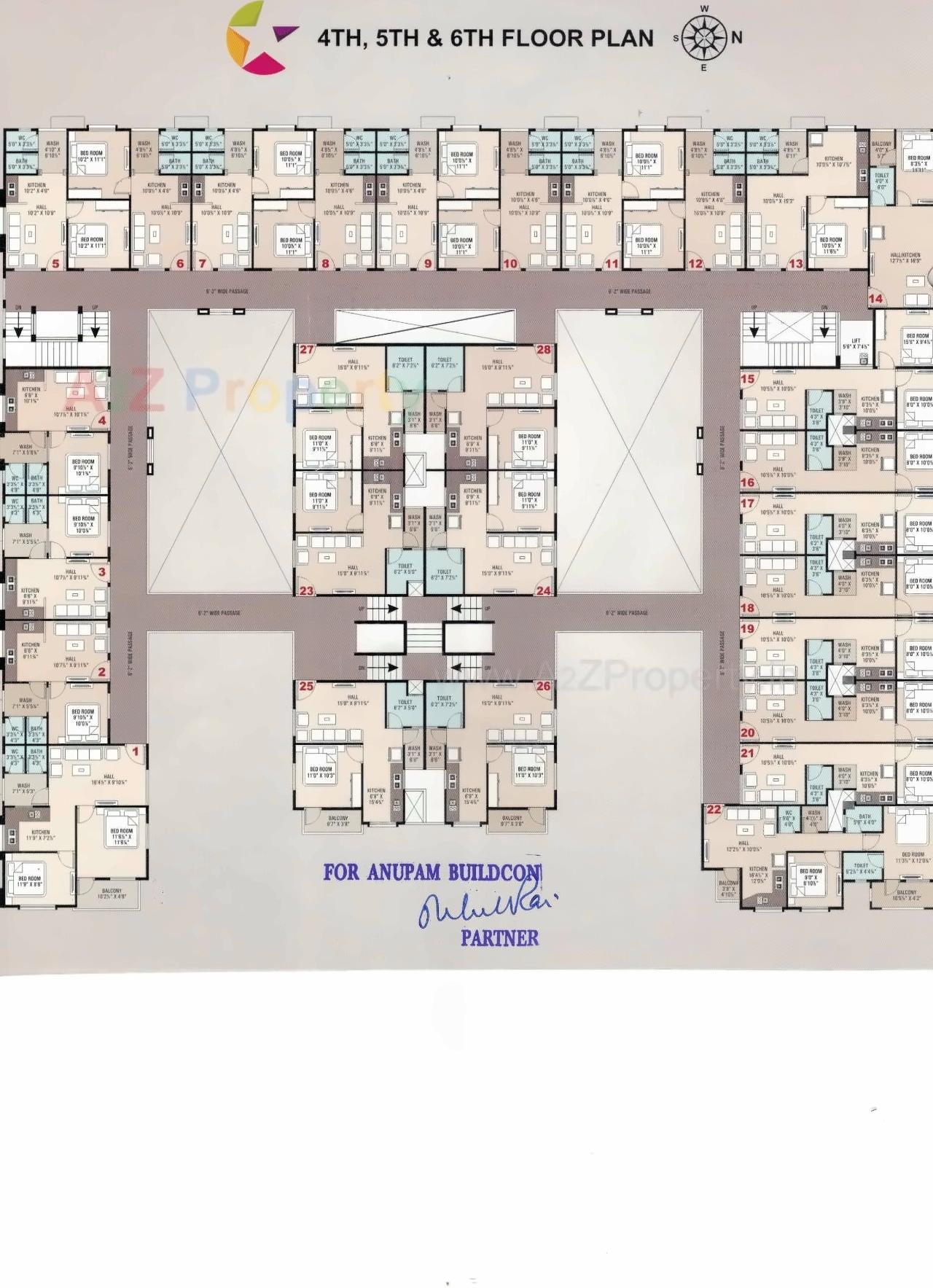 Layout of real estate project Anupam Arcade located at Palsana, Surat, Gujarat