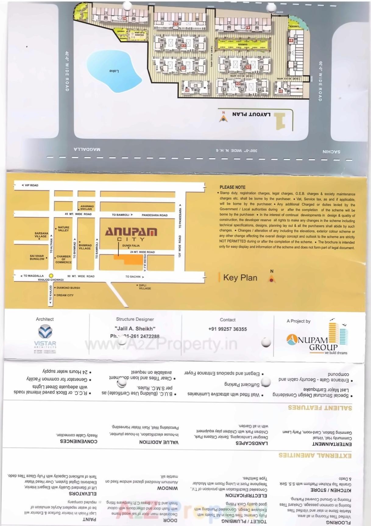  of real estate project Anupam City located at Jiyav-choryasi, Surat, Gujarat